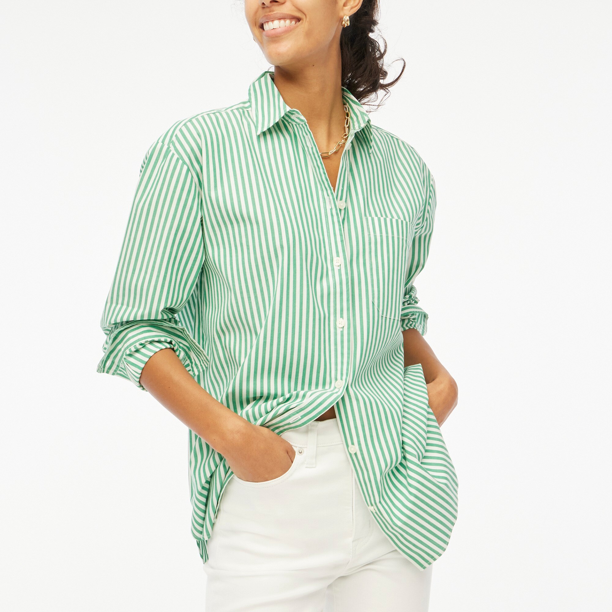 Relaxed Fit Button Up Shirt