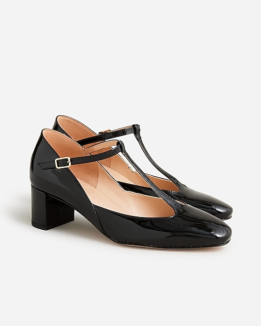 womens Millie T-strap heels in patent leather