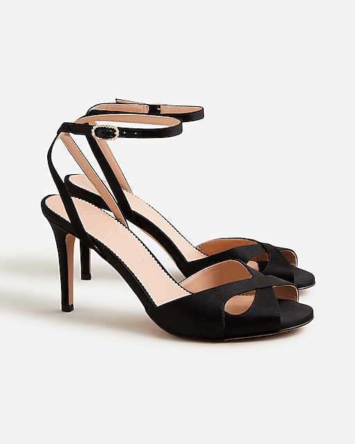  Collection Rylie cutout heels in Italian satin