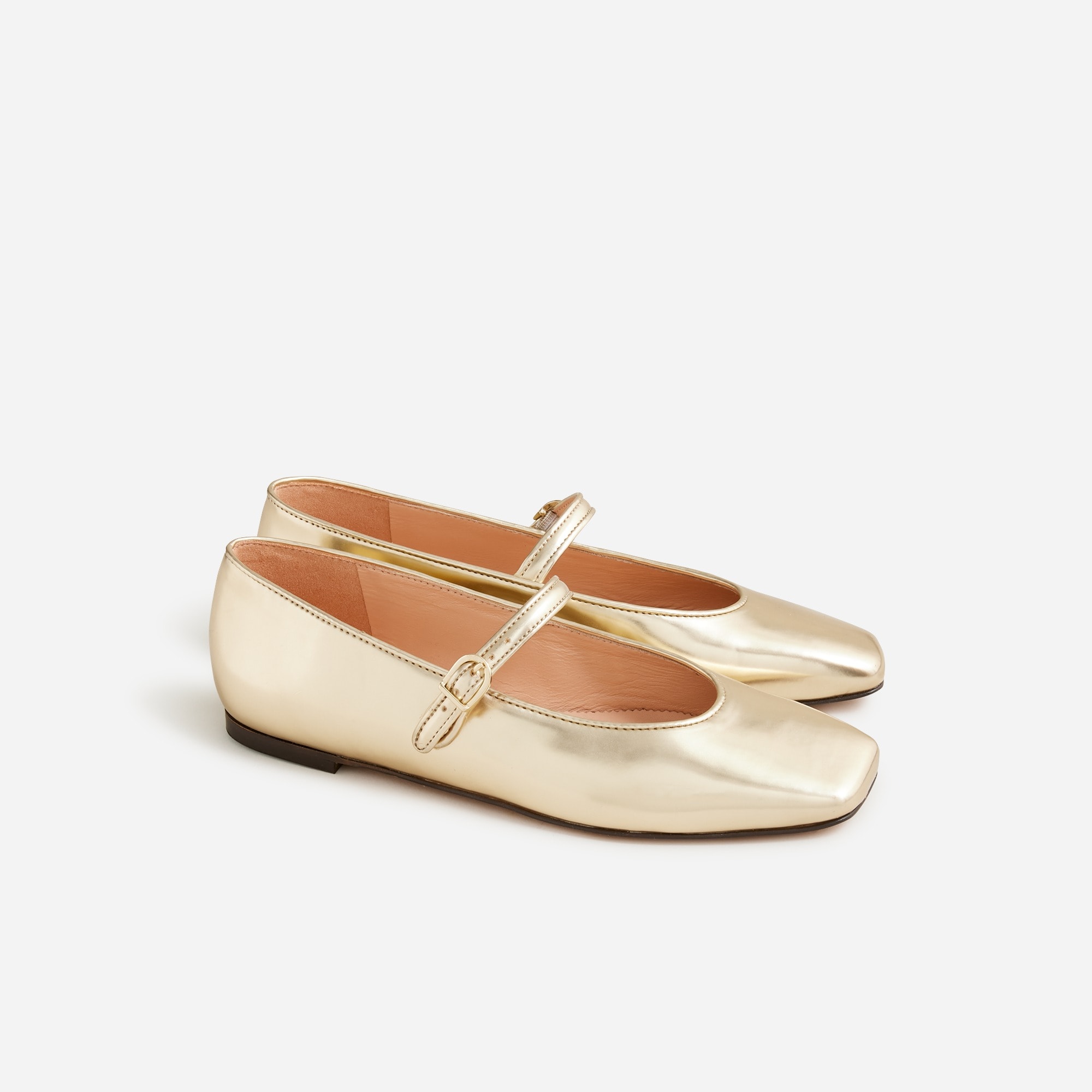 Anya Mary Jane flats in metallic
