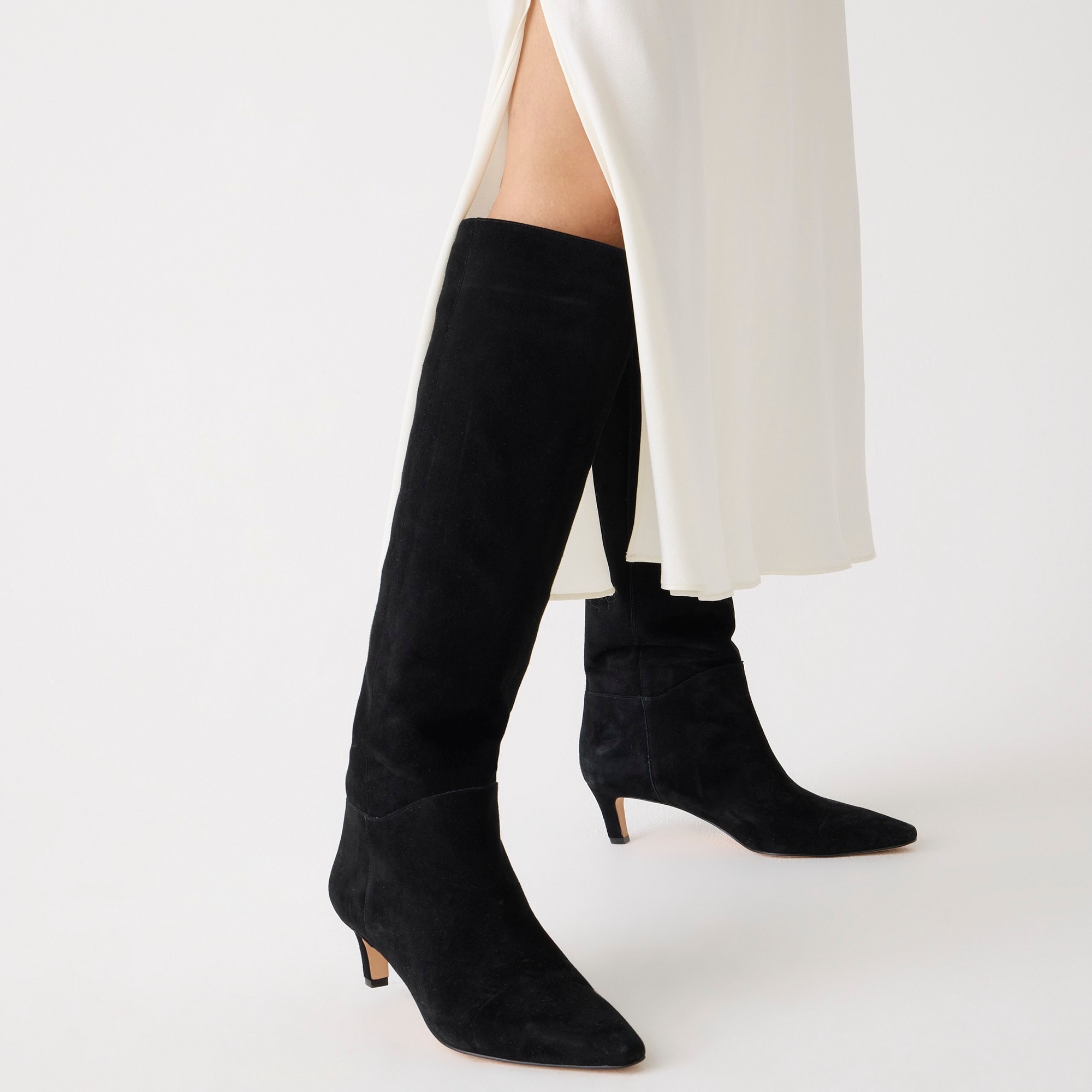 j.crew: stevie knee-high boots in suede for women