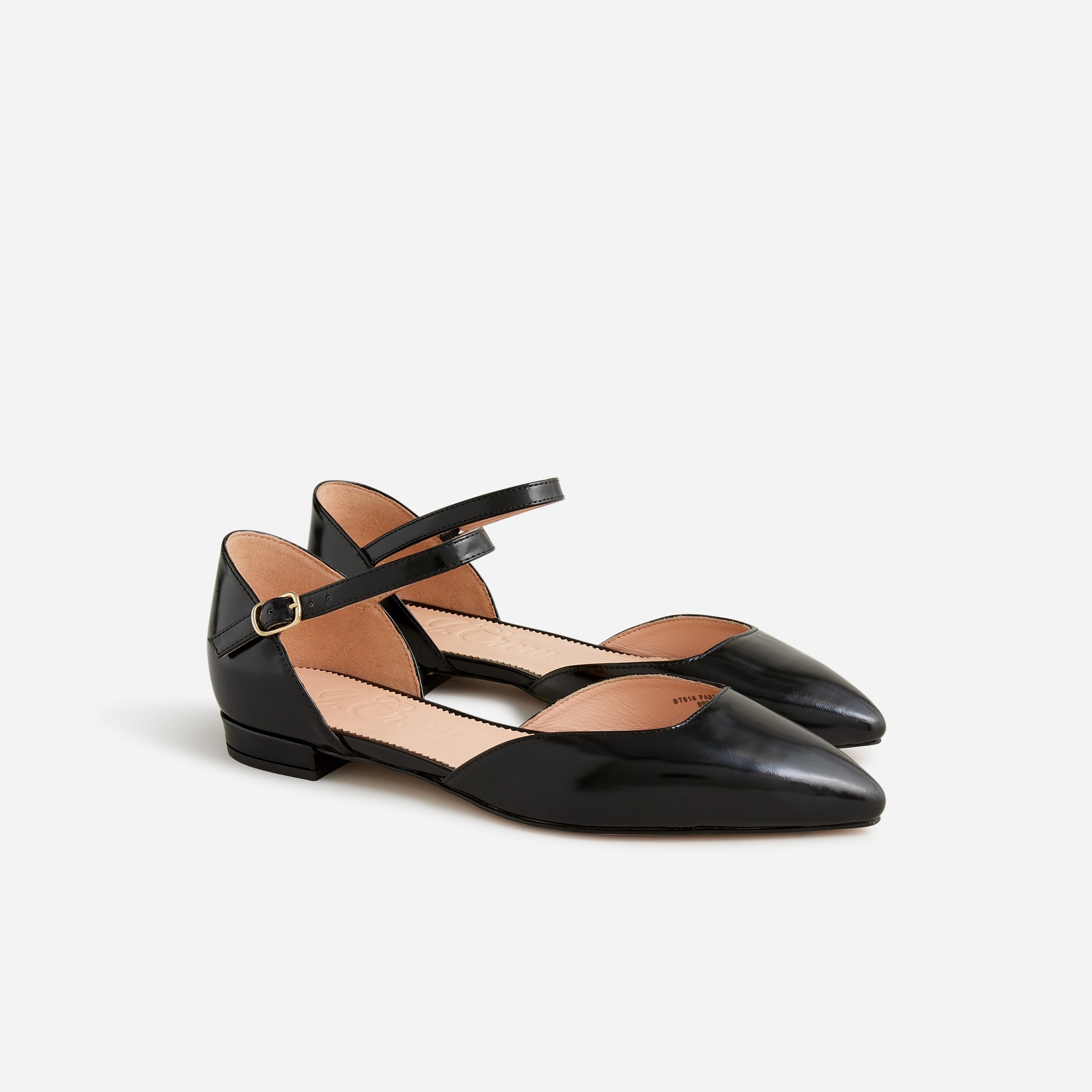 womens Pointed-toe flats in spazzolato leather