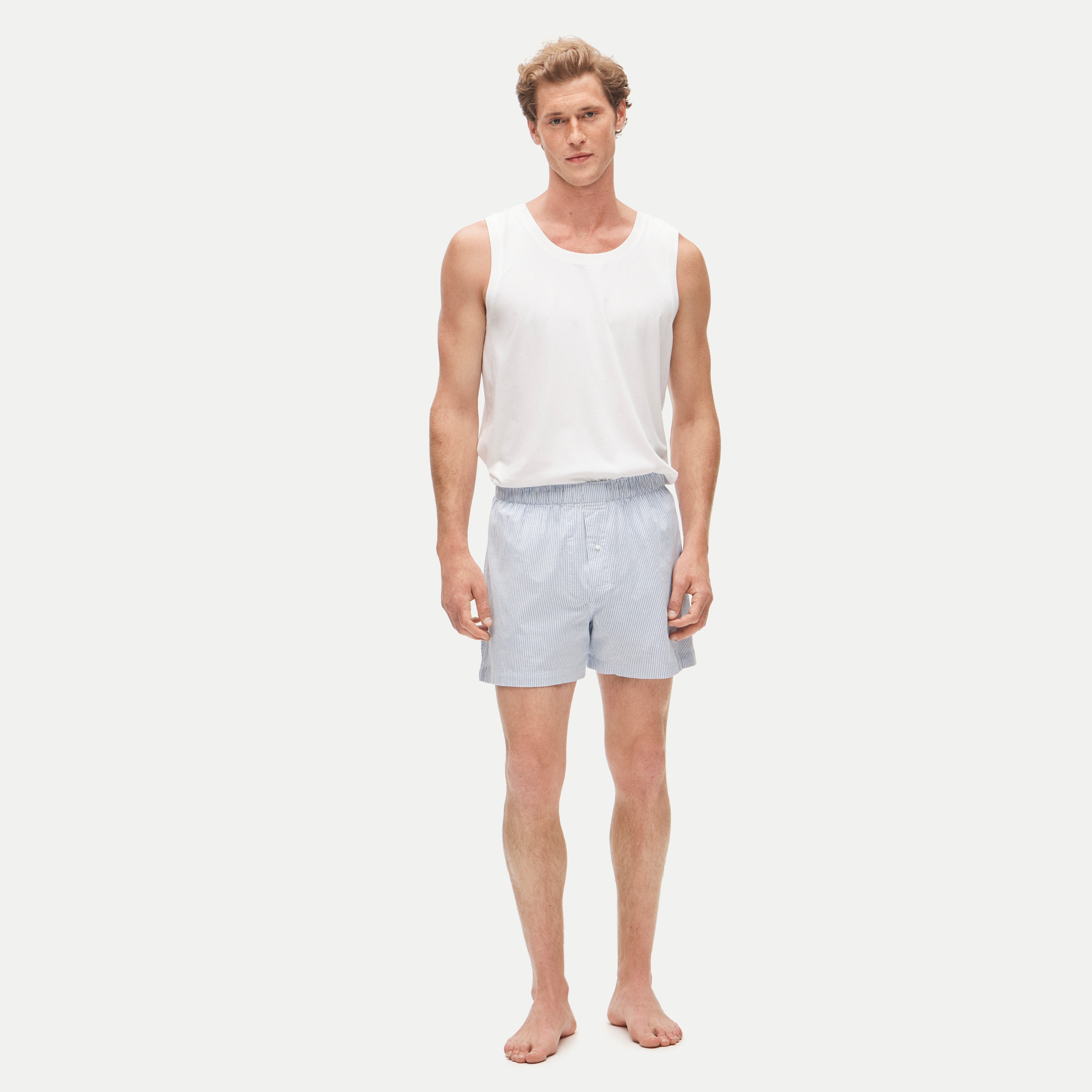 Boxer short in Broken-in organic cotton oxford - thumbnail 2