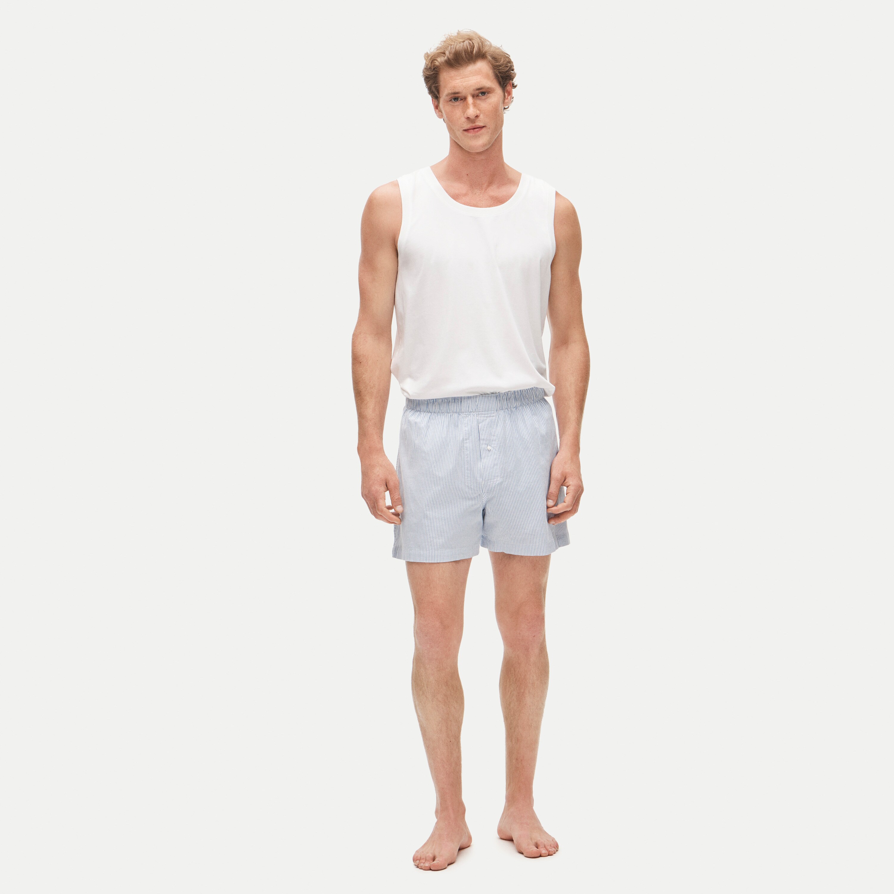 Boxer short in Broken-in organic cotton oxford
