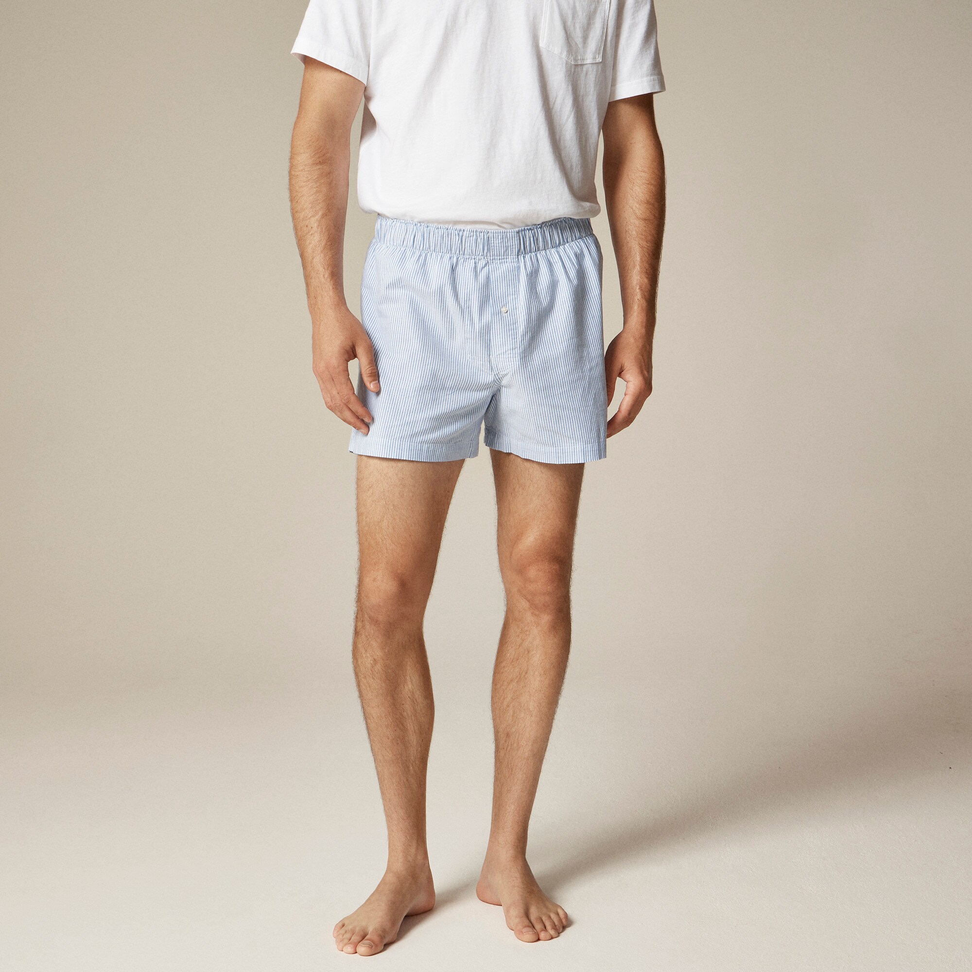 mens Boxer short in Broken-in organic cotton oxford