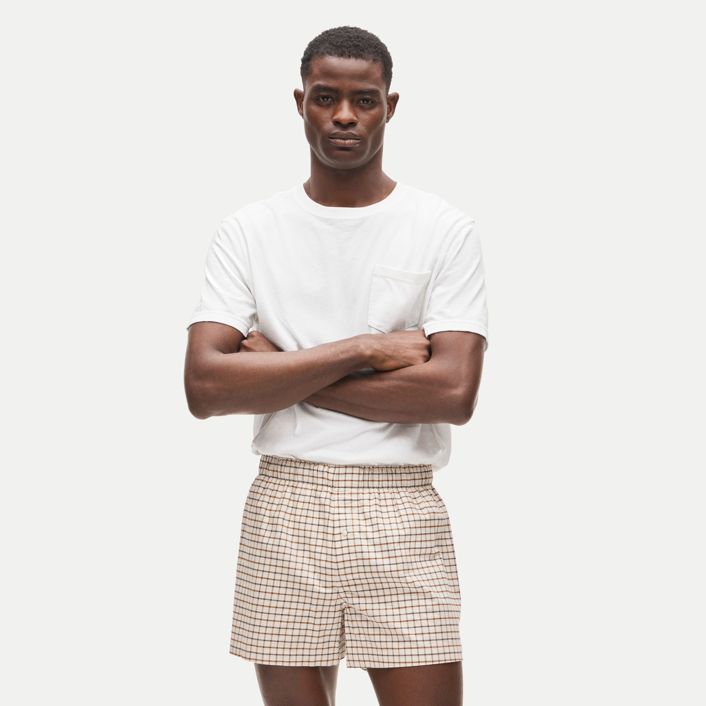 Boxer short in Broken-in organic cotton oxford
