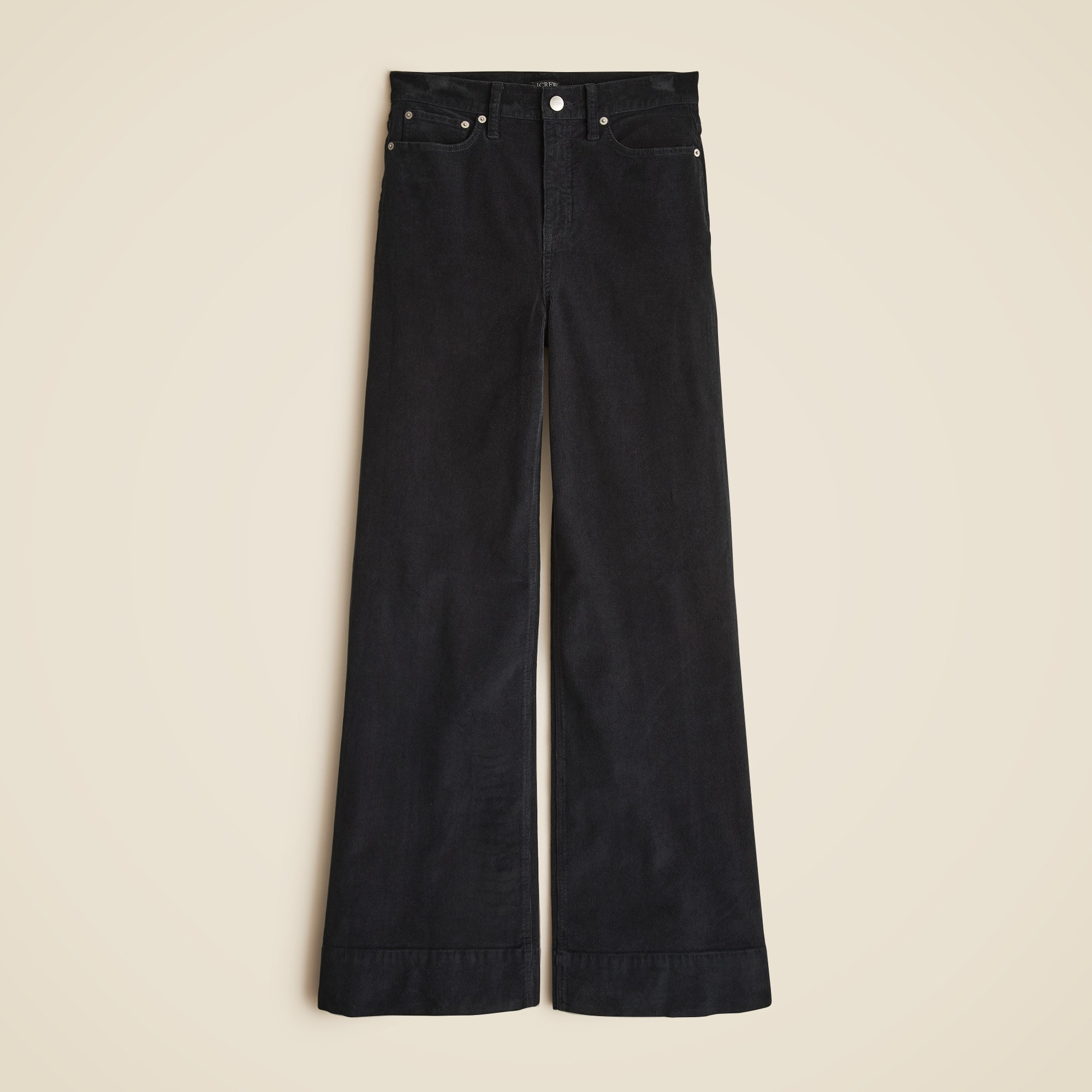 High-rise slim demi-boot pant in corduroy