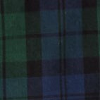Black Watch plaid ruffle-neck top BLACKWATCH SM NAVY BLK  factory: black watch plaid ruffle-neck top for women