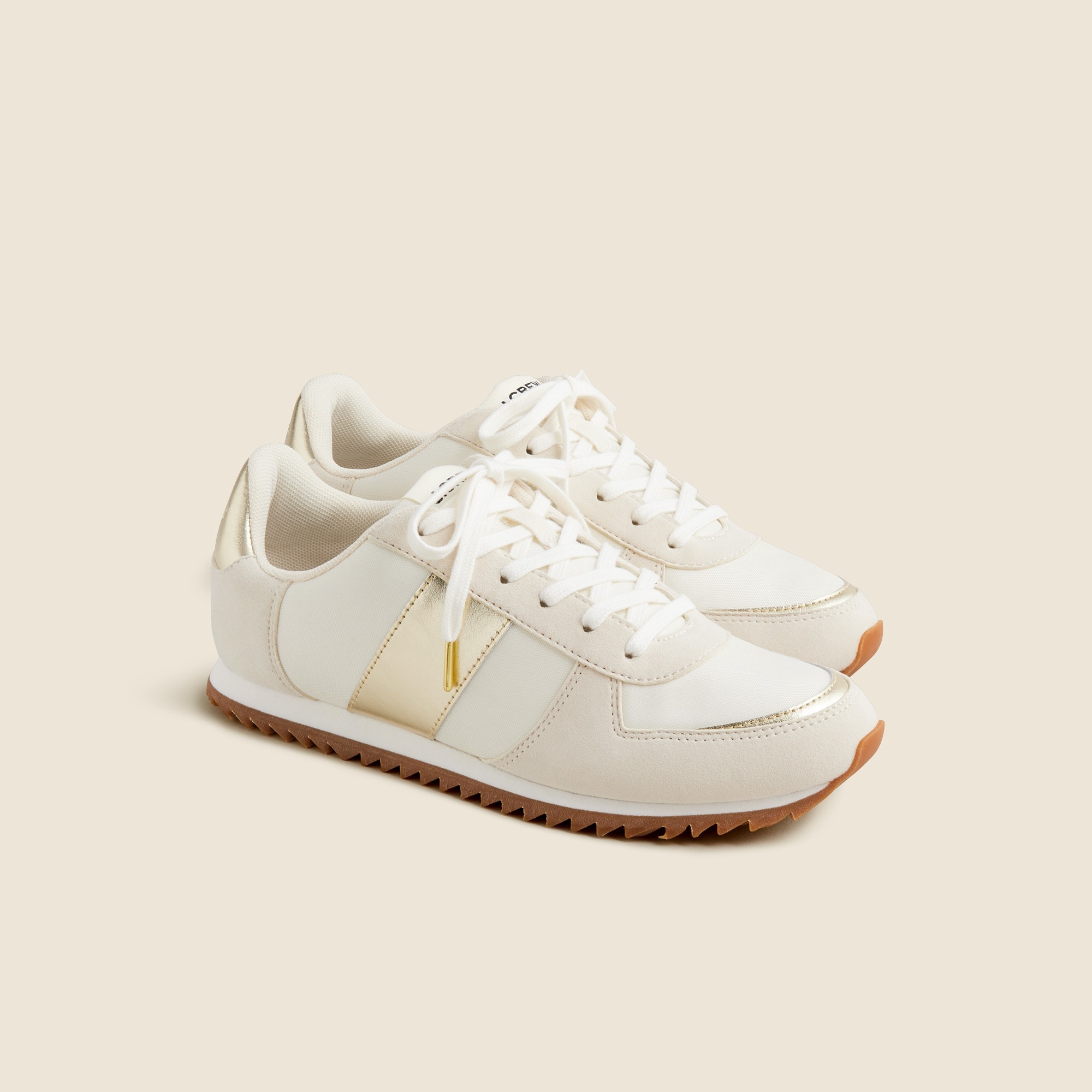 womens J.Crew trainers in metallic colorblock