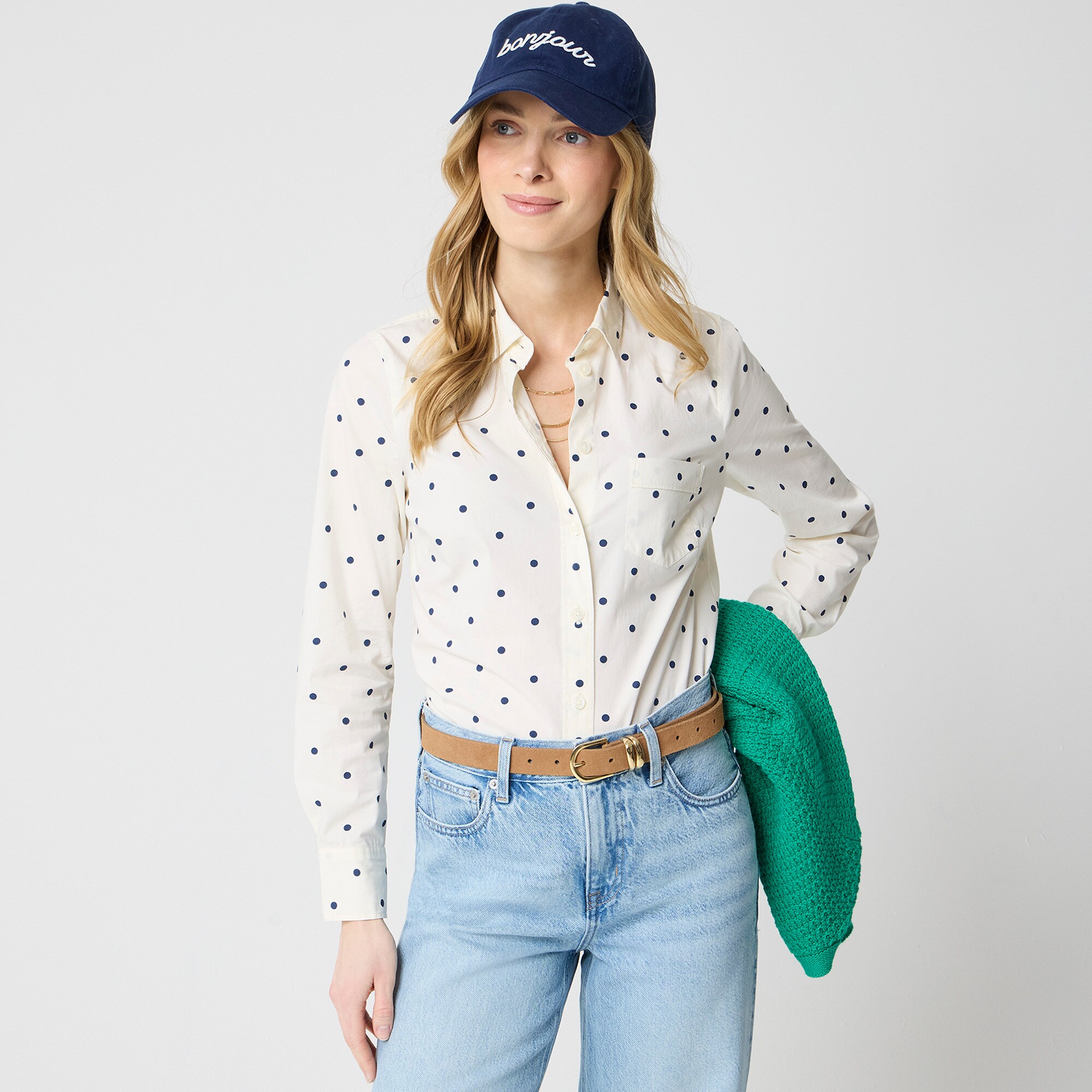 womens Lightweight cotton-blend shirt in signature fit