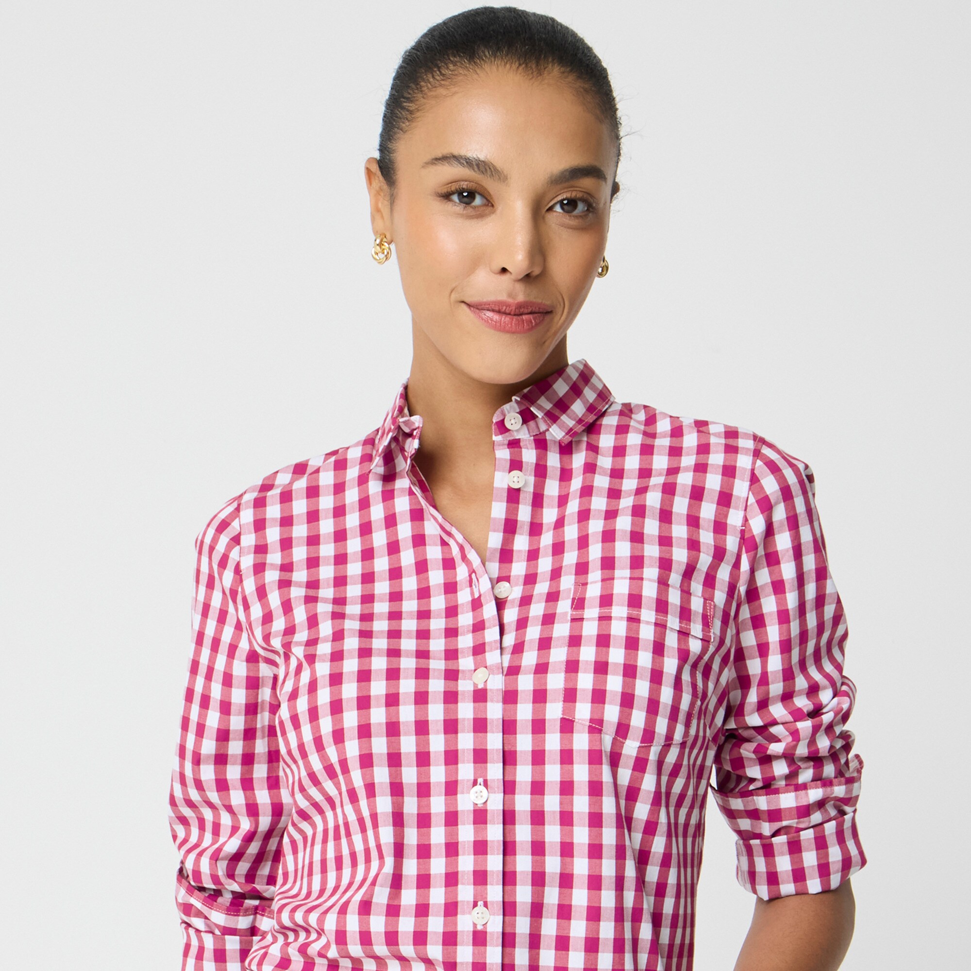 Lightweight cotton-blend shirt in signature fit