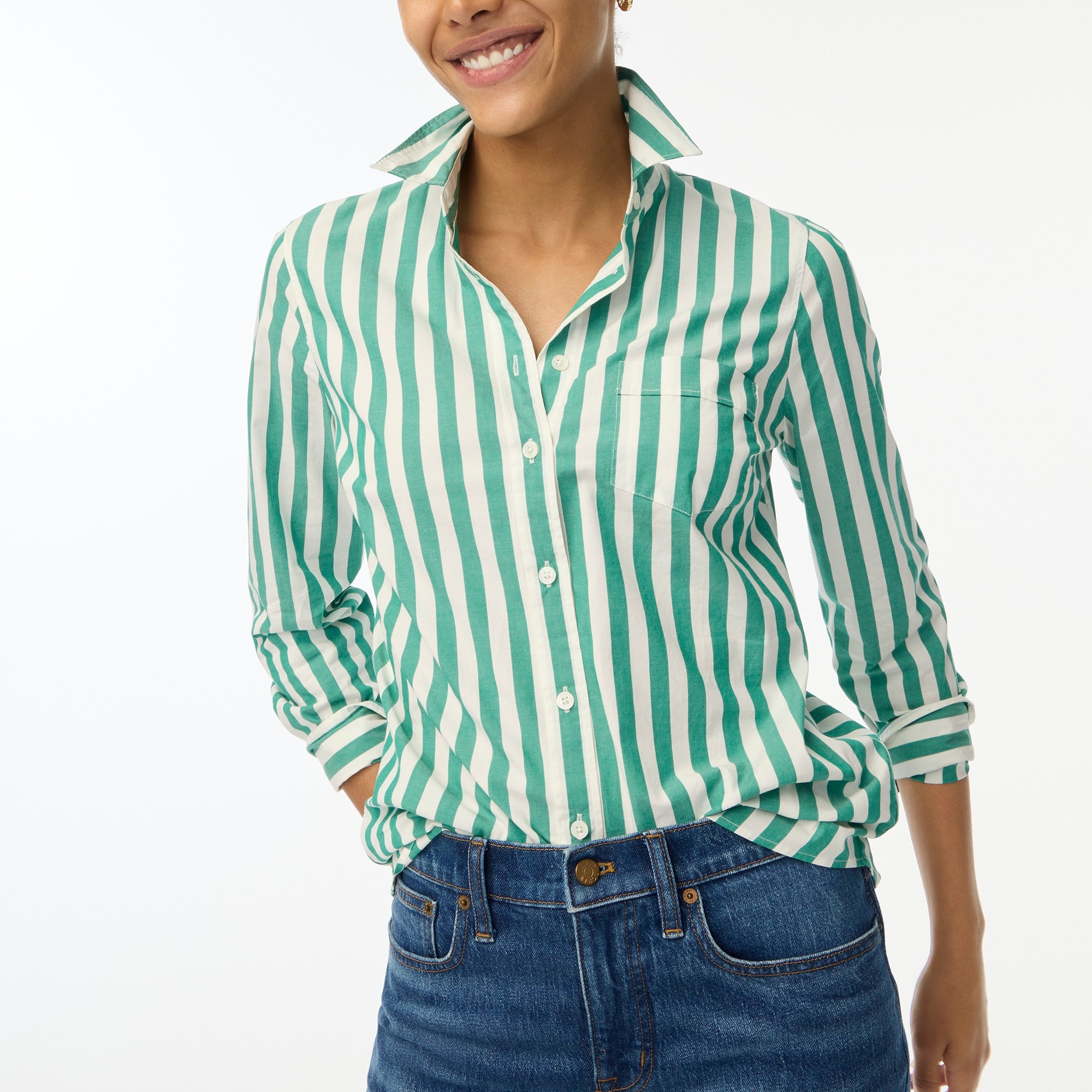 Lightweight cotton-blend shirt signature fit