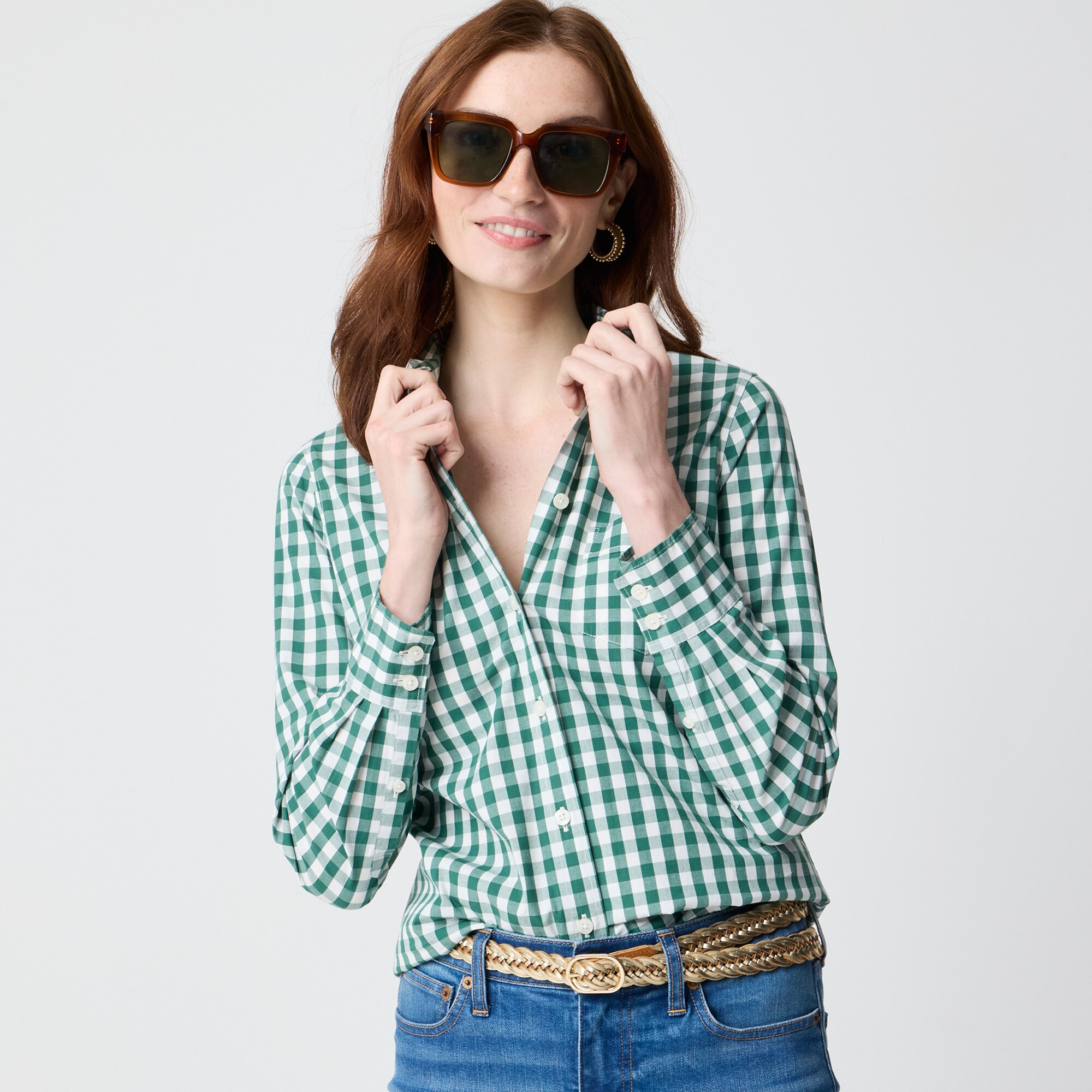 womens Lightweight cotton-blend shirt in signature fit