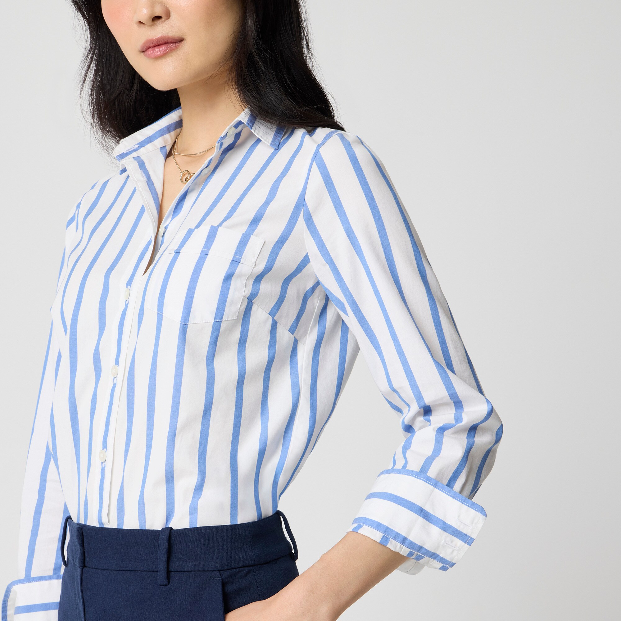 Petite cotton poplin shirt in signature fit
