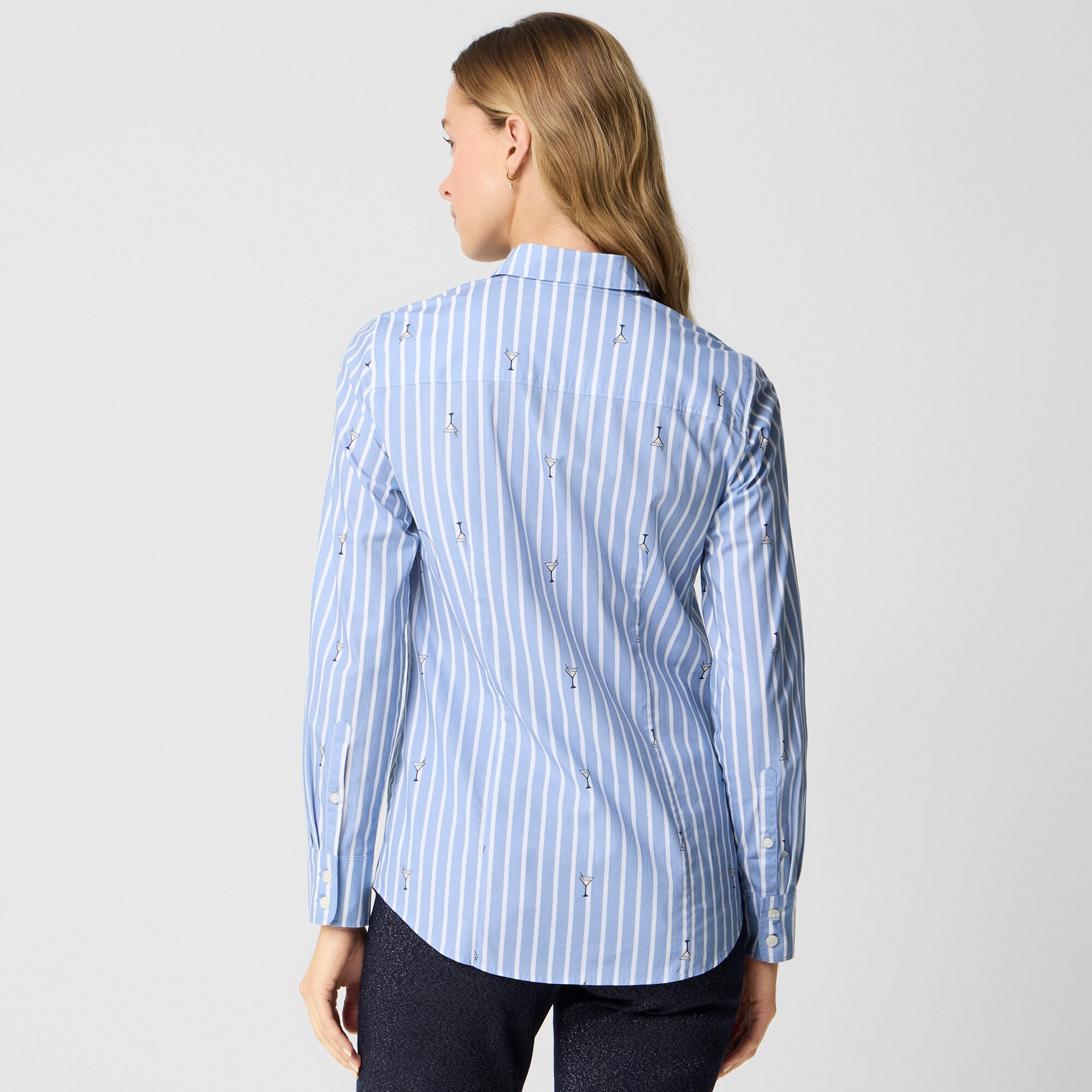 Button-up cotton poplin shirt in signature fit