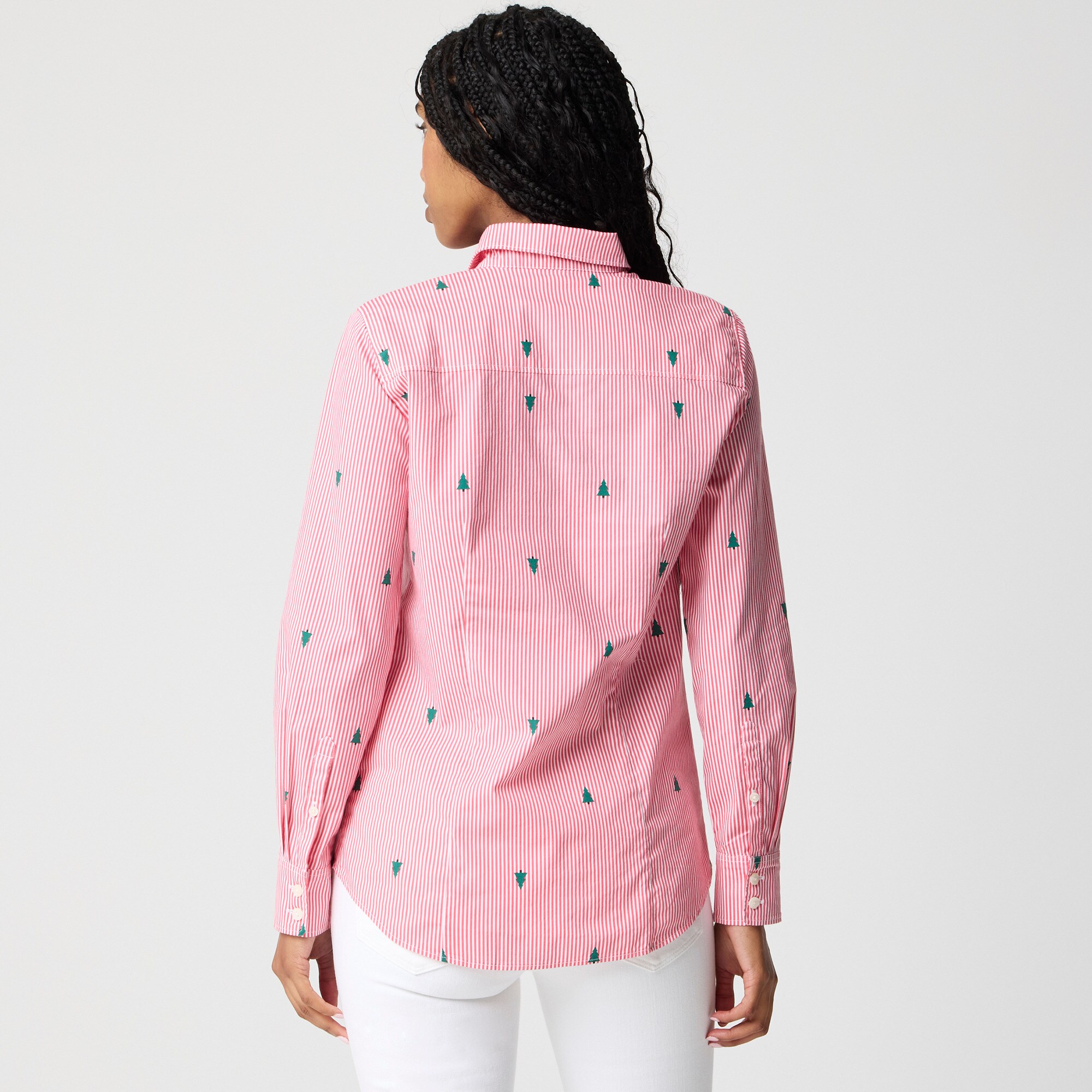 Button-up cotton poplin shirt in signature fit