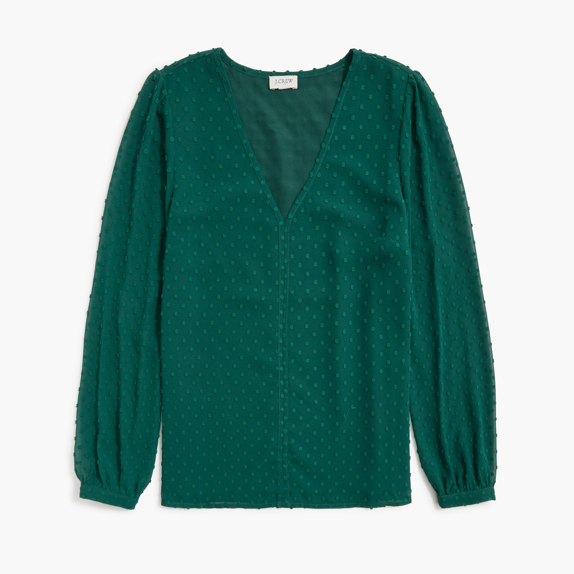 v-neck clip-dot blouse for women