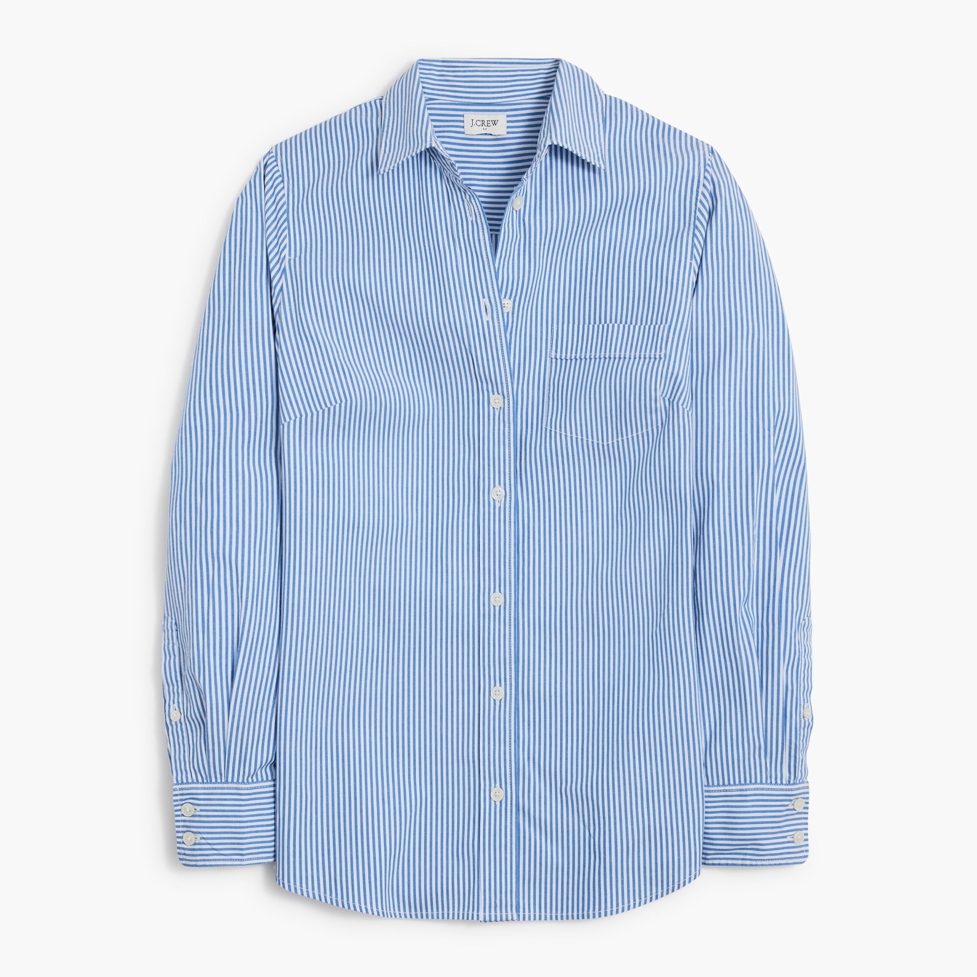 Button-up cotton poplin shirt in signature fit