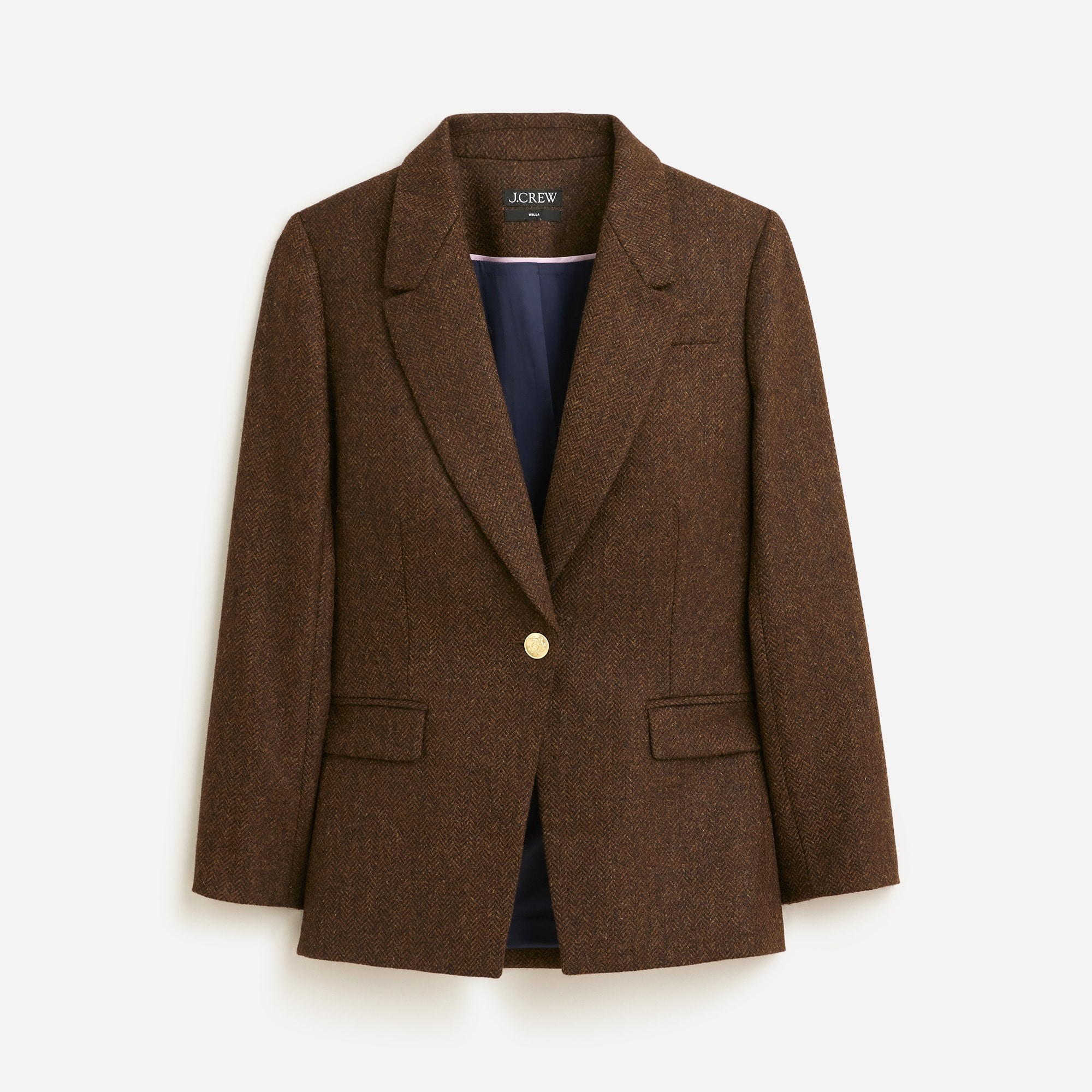 Willa blazer in brown herringbone