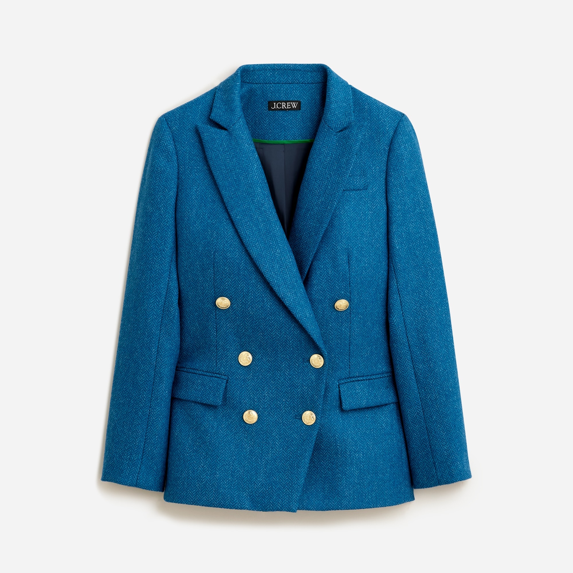 J.Crew Brynn Blazer In Blue Herringbone English Wool For Women