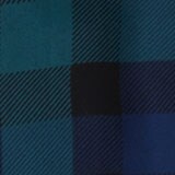 Black Watch plaid bow-neck top BLUE GREEN factory: black watch plaid bow-neck top for women