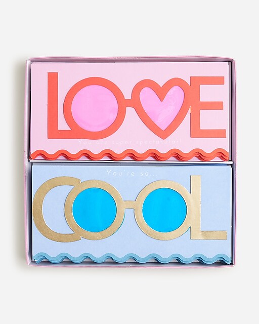 girls Meri Meri&trade; Valentine&apos;s cards with glasses