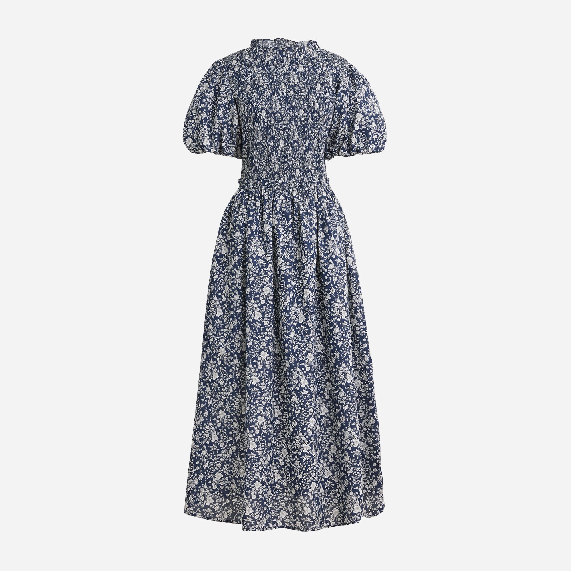  Smocked puff-sleeve dress in Liberty&reg; Summer Blooms fabric
