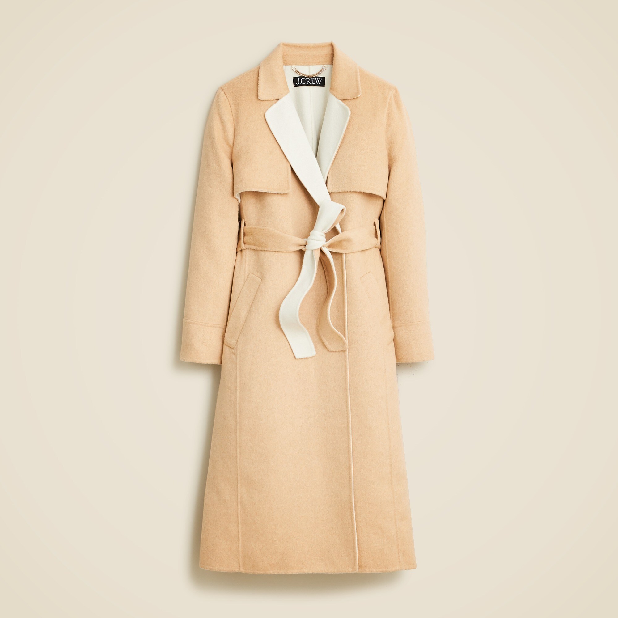 J crew wool best sale trench coat