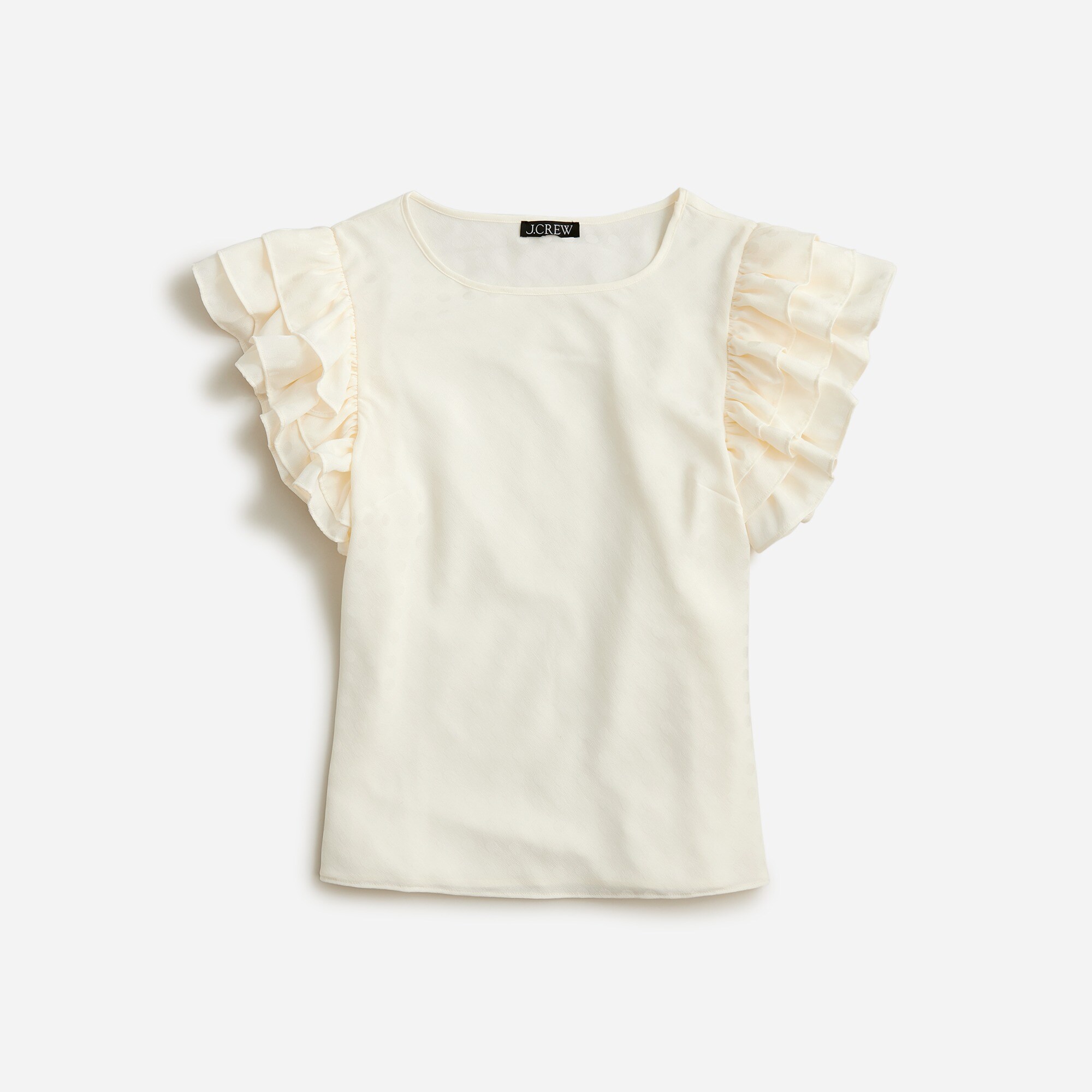 Ruffle-sleeve top