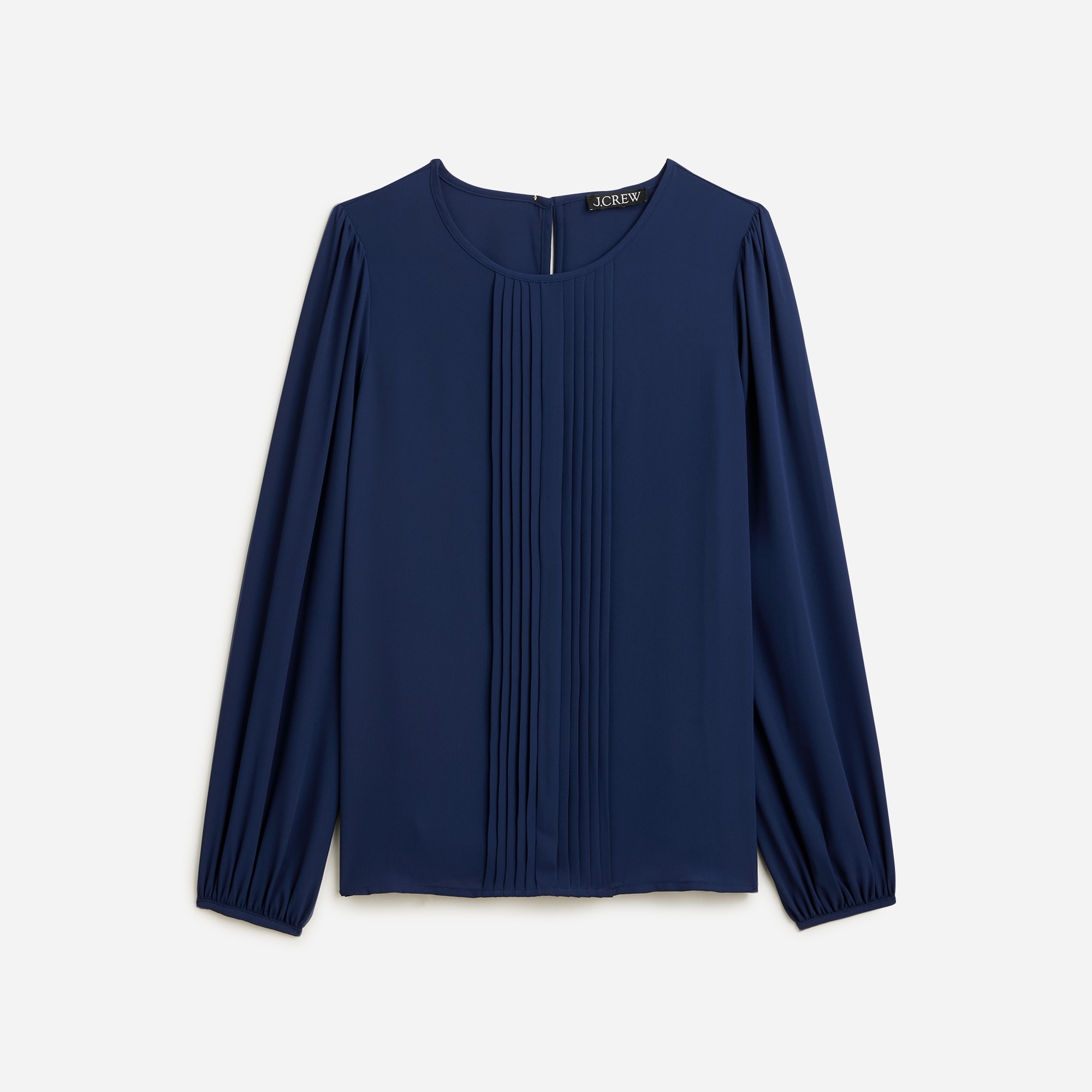 Pleated button-back top