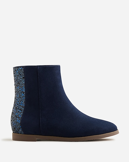girls Girls' zip-up boots with glitter back