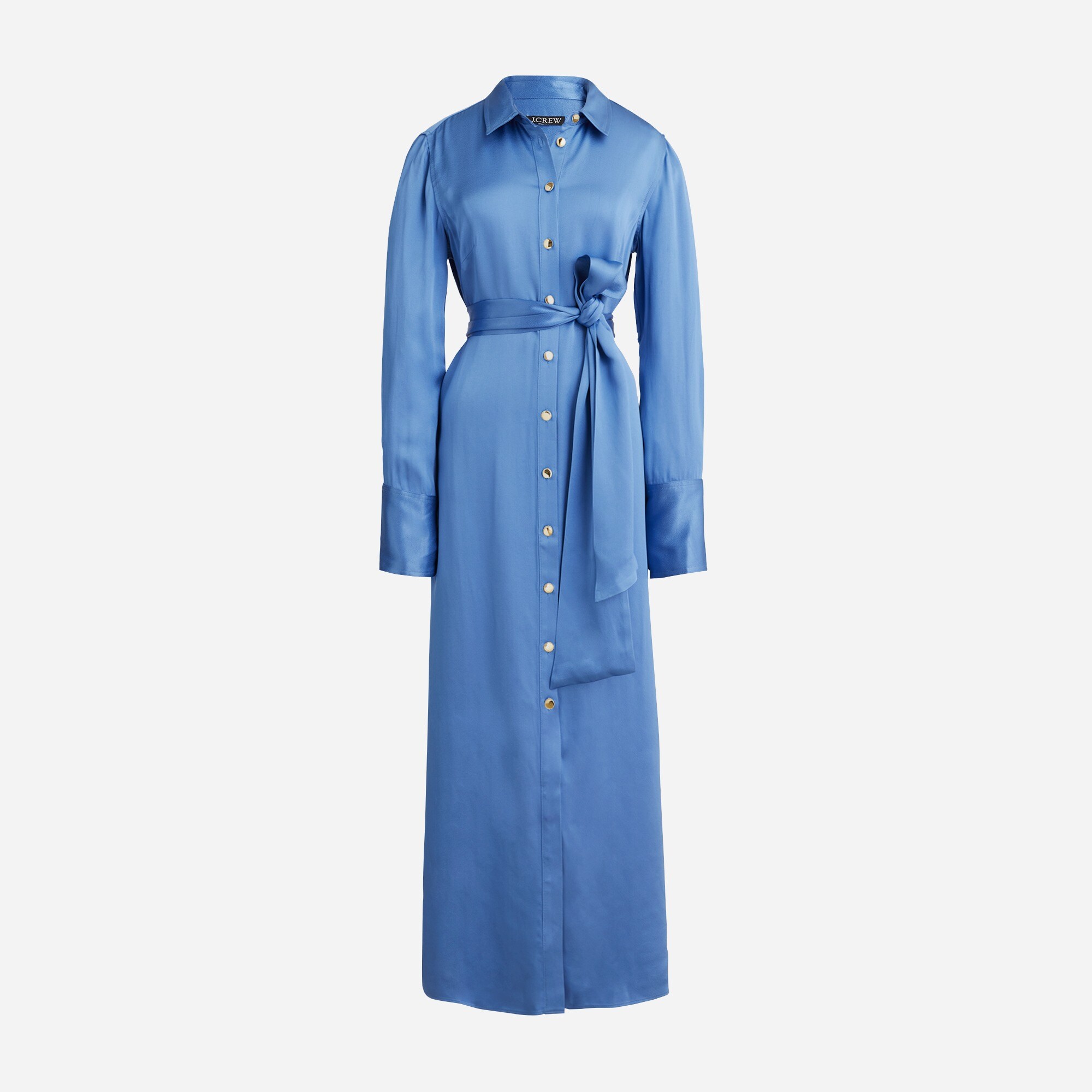  Drapey shirtdress in luster crepe