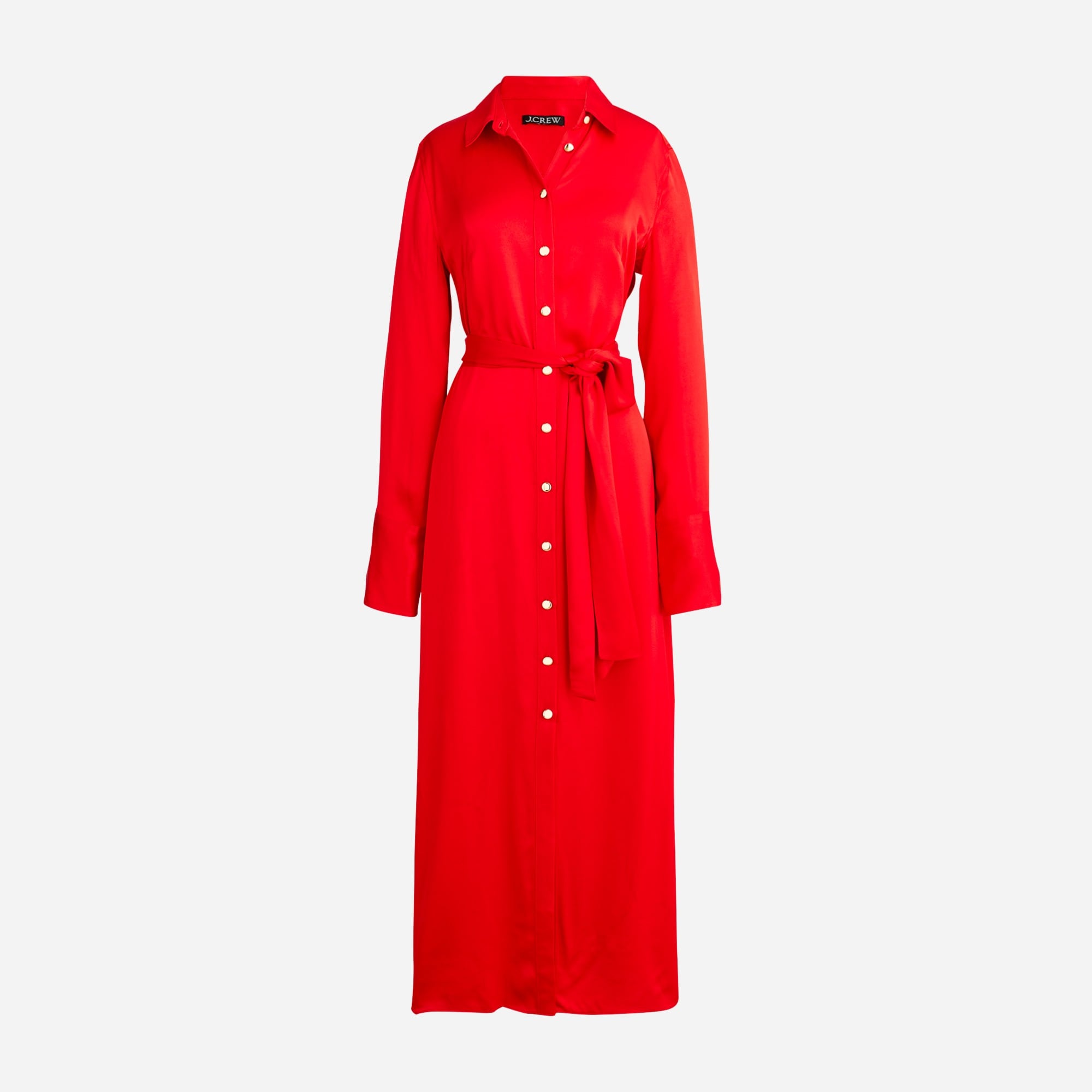  Drapey shirtdress in luster crepe