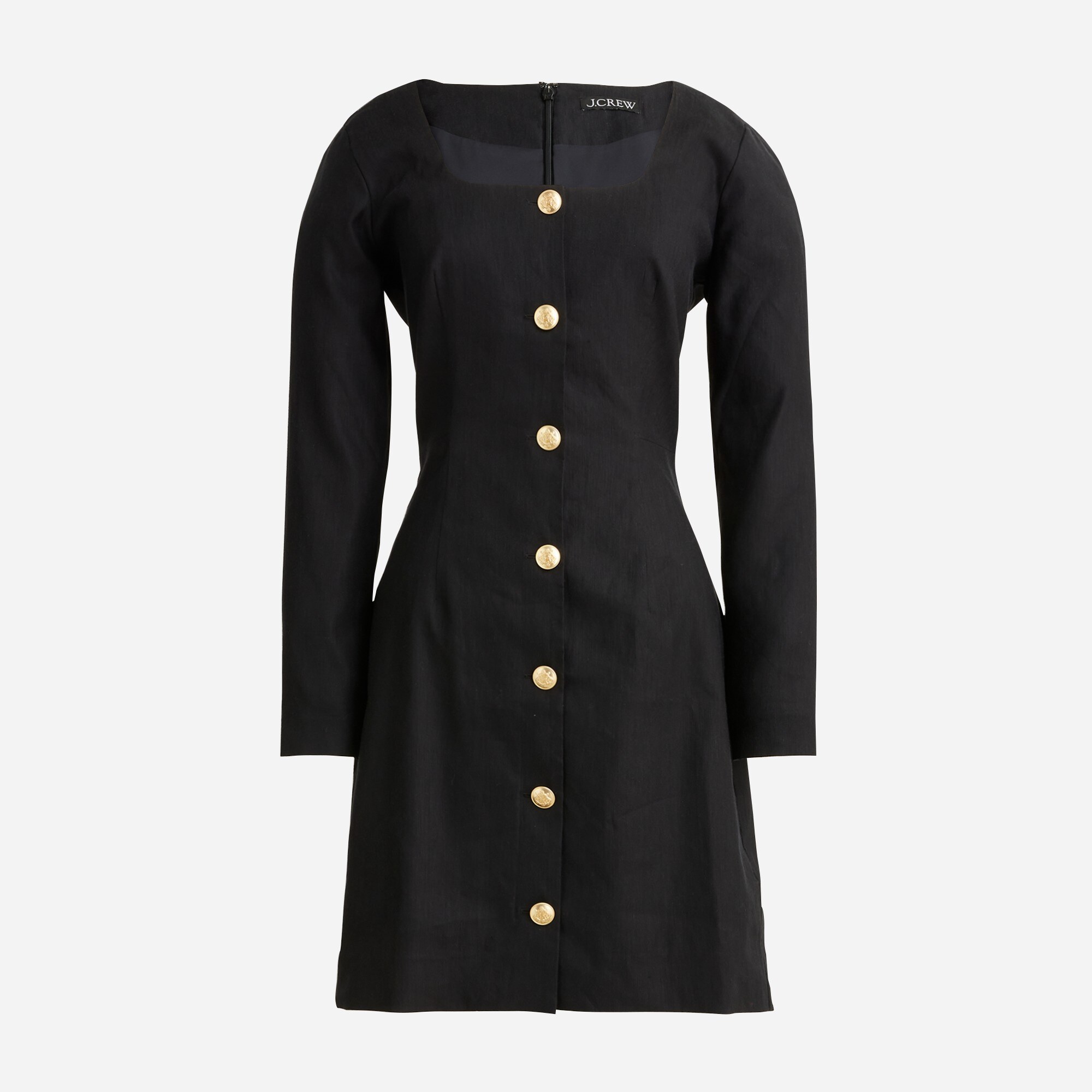 Long sleeve button front dress shop