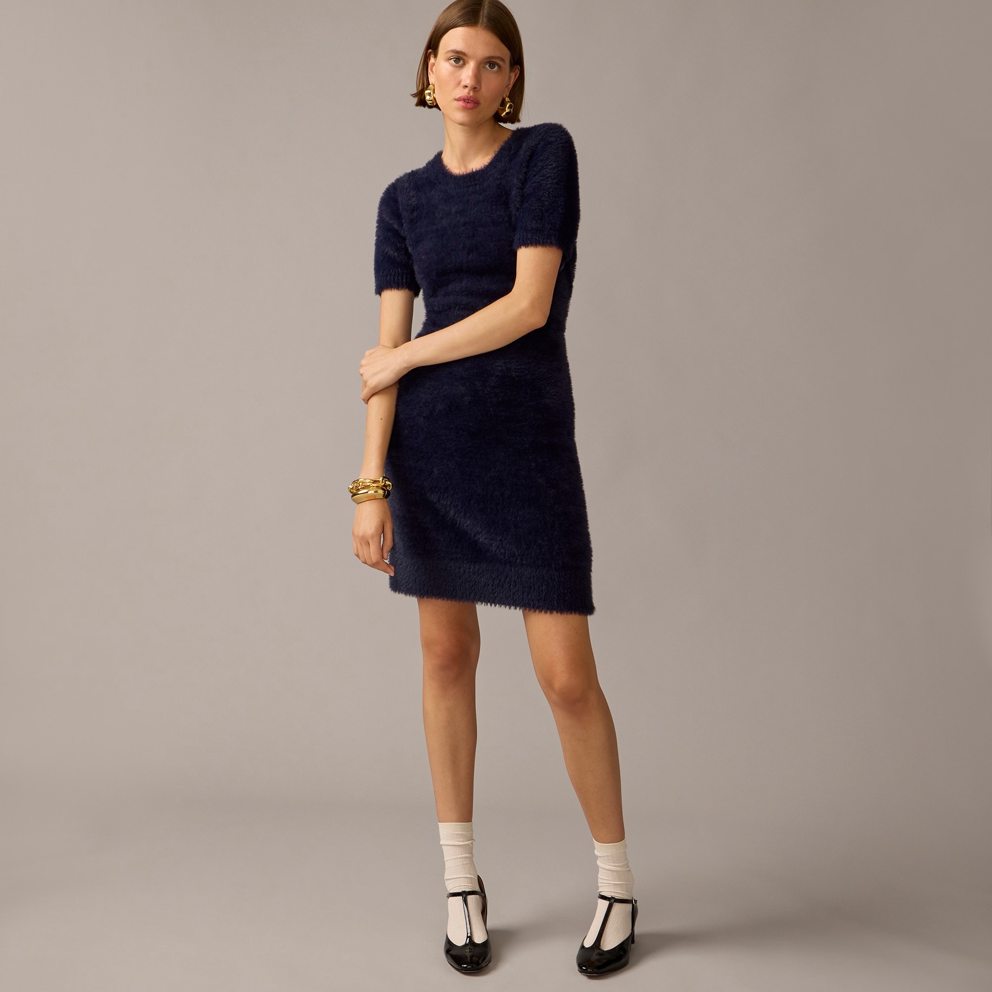 short sleeve sweater dress