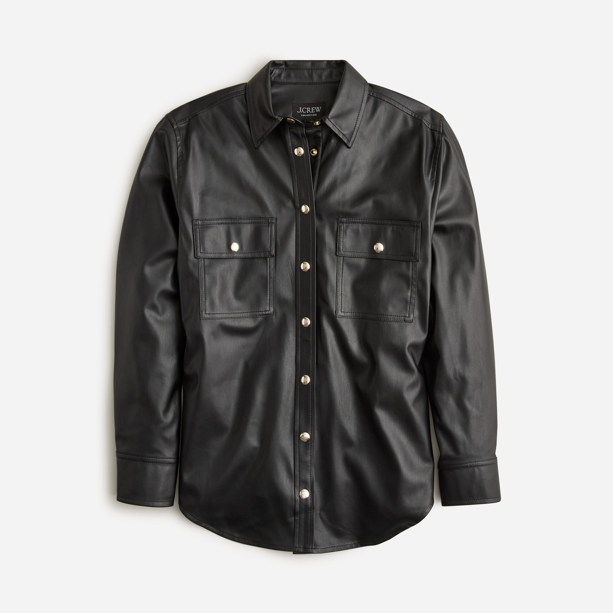 Collection shirt-jacket in faux leather