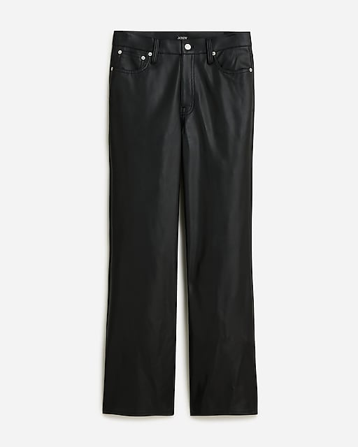 Petite slim wide-leg pant in faux leather