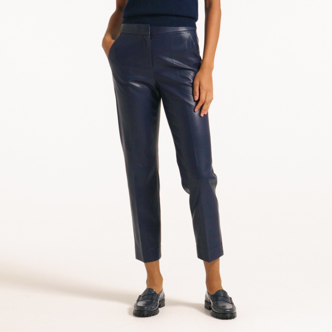 Kate straight-leg pant in faux leather