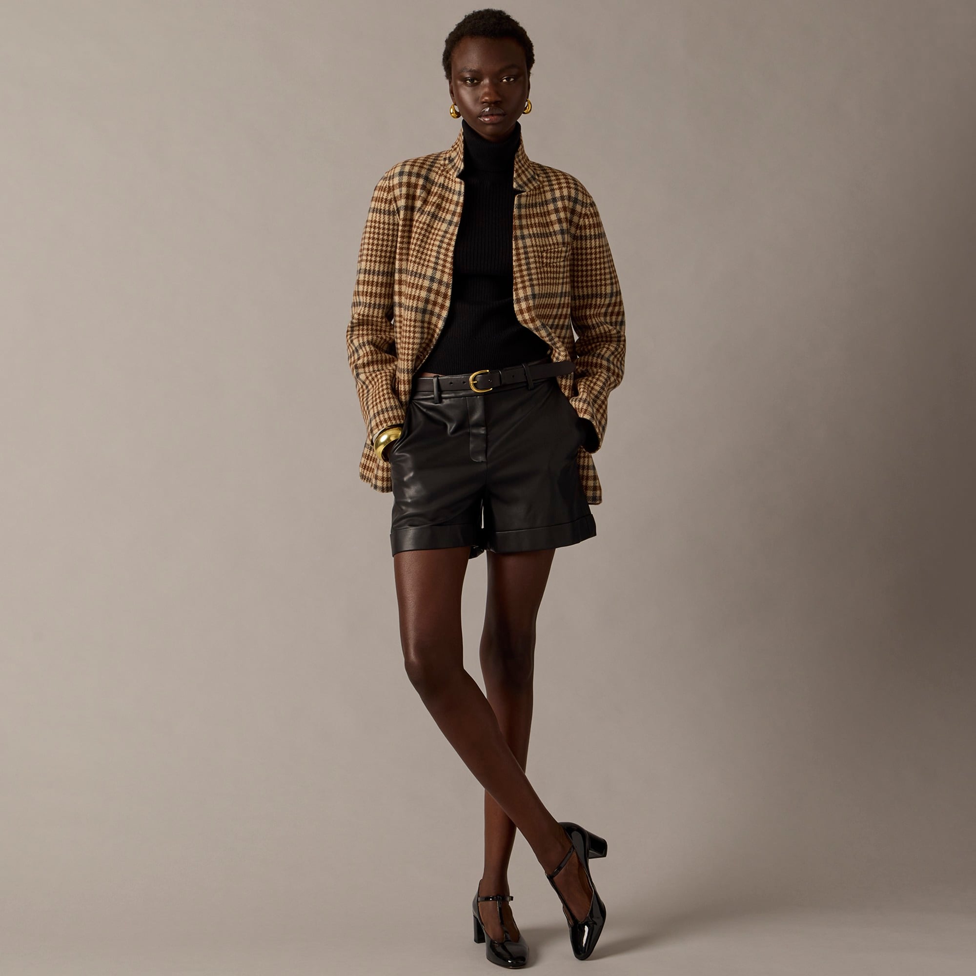 j.crew: high-rise faux-leather short for women