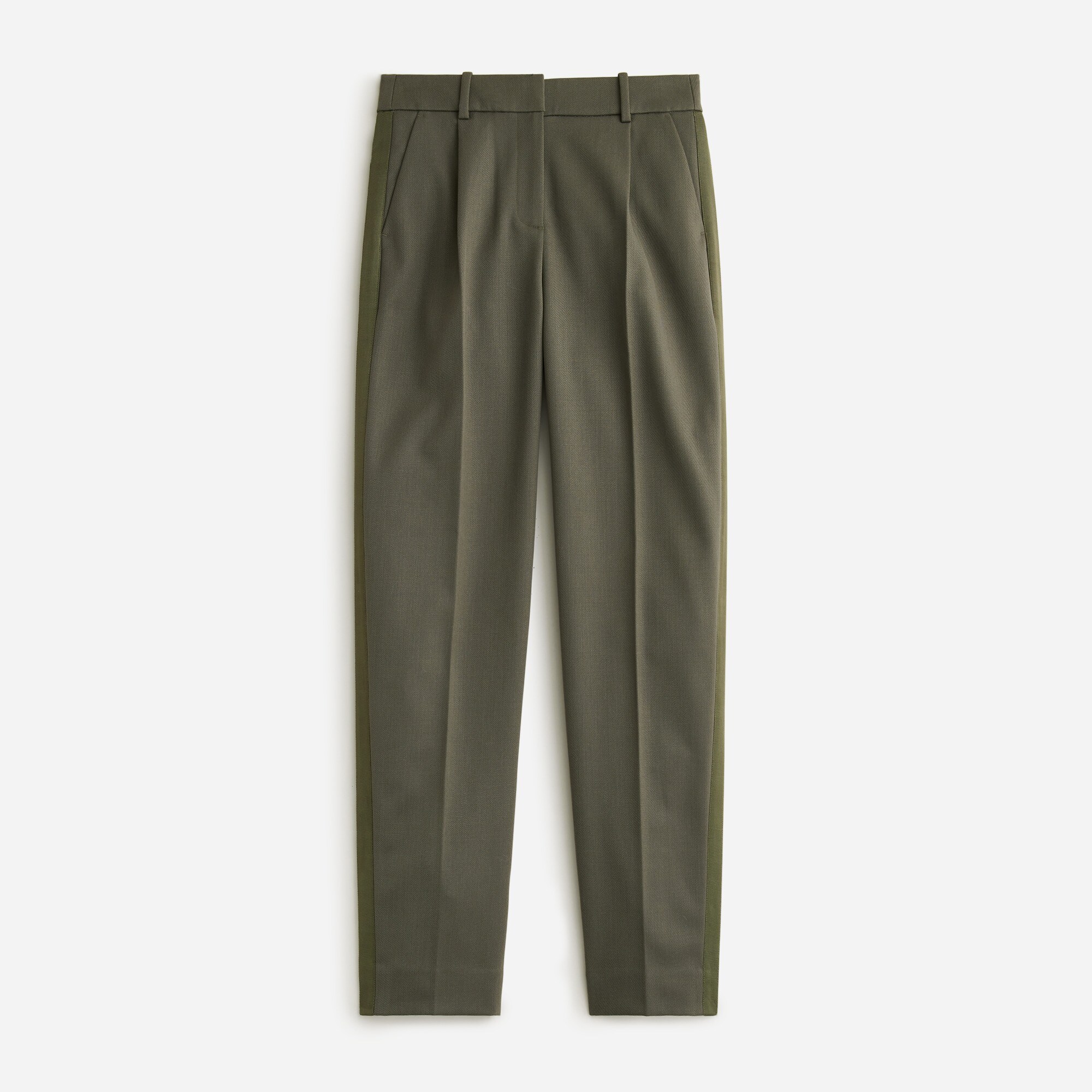 Mari Giudicelli X J.Crew pleated trouser in wool blend