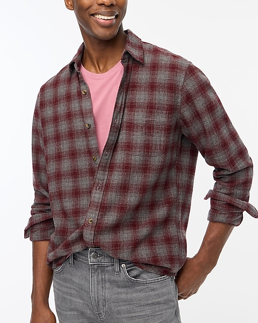 mens Classic plaid flannel shirt