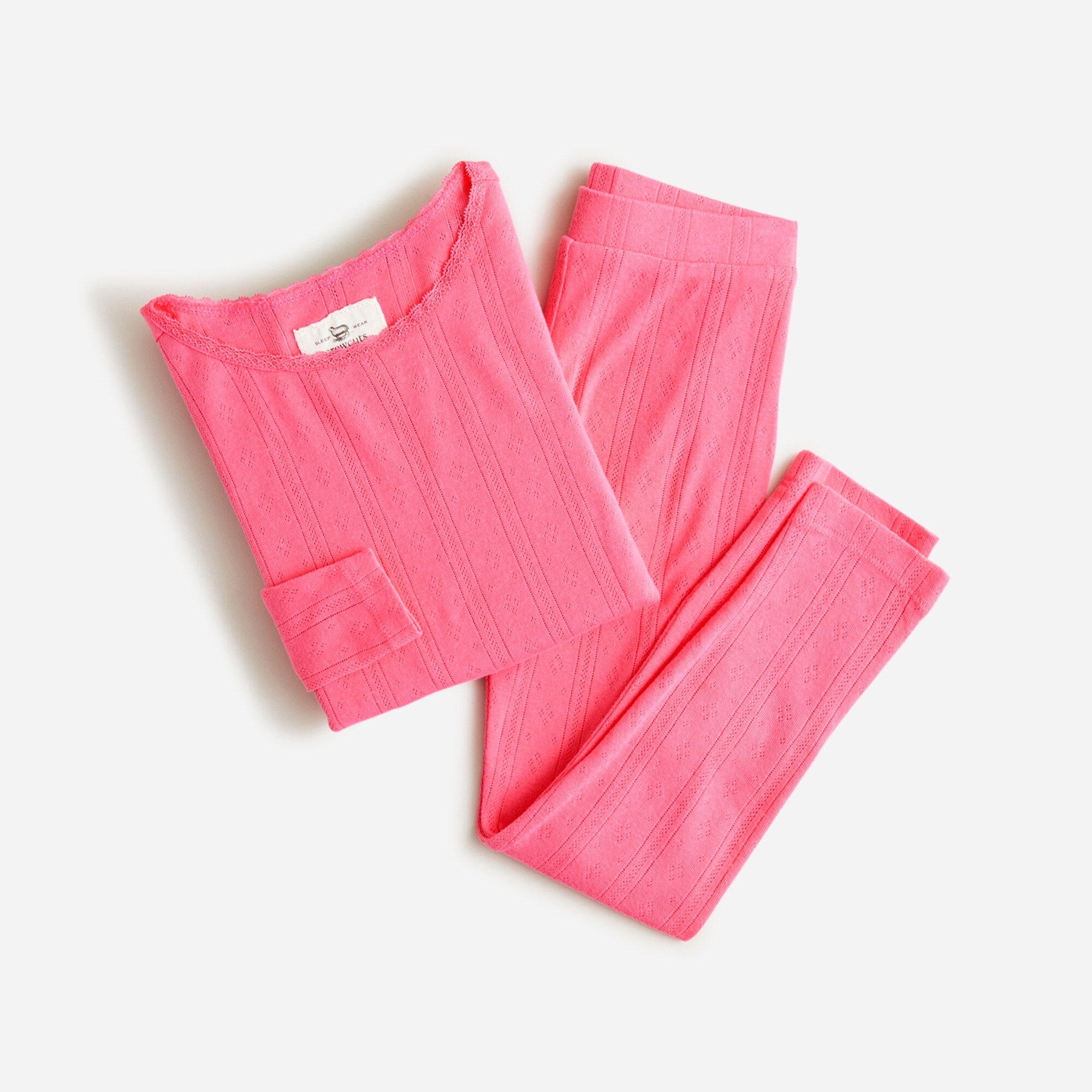 J.Crew Kids Long sleeve Pointelle Sleep Set For Girls