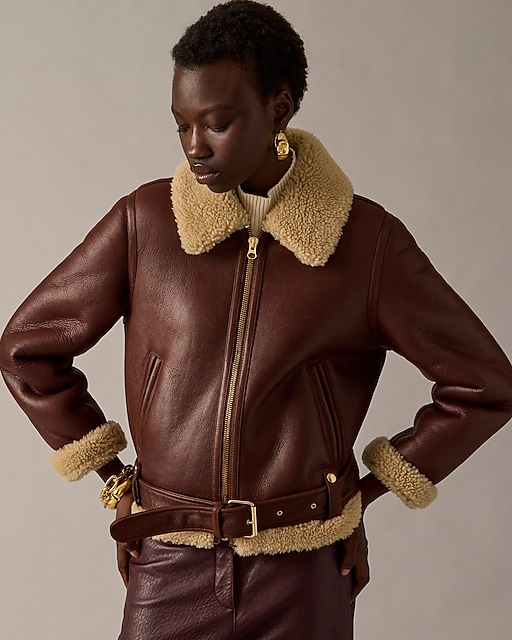  Collection shearling leather jacket