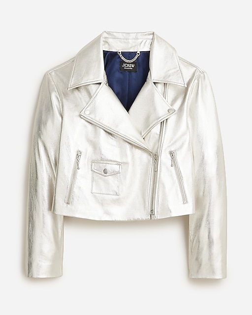 womens Collection limited-edition silver leather jacket