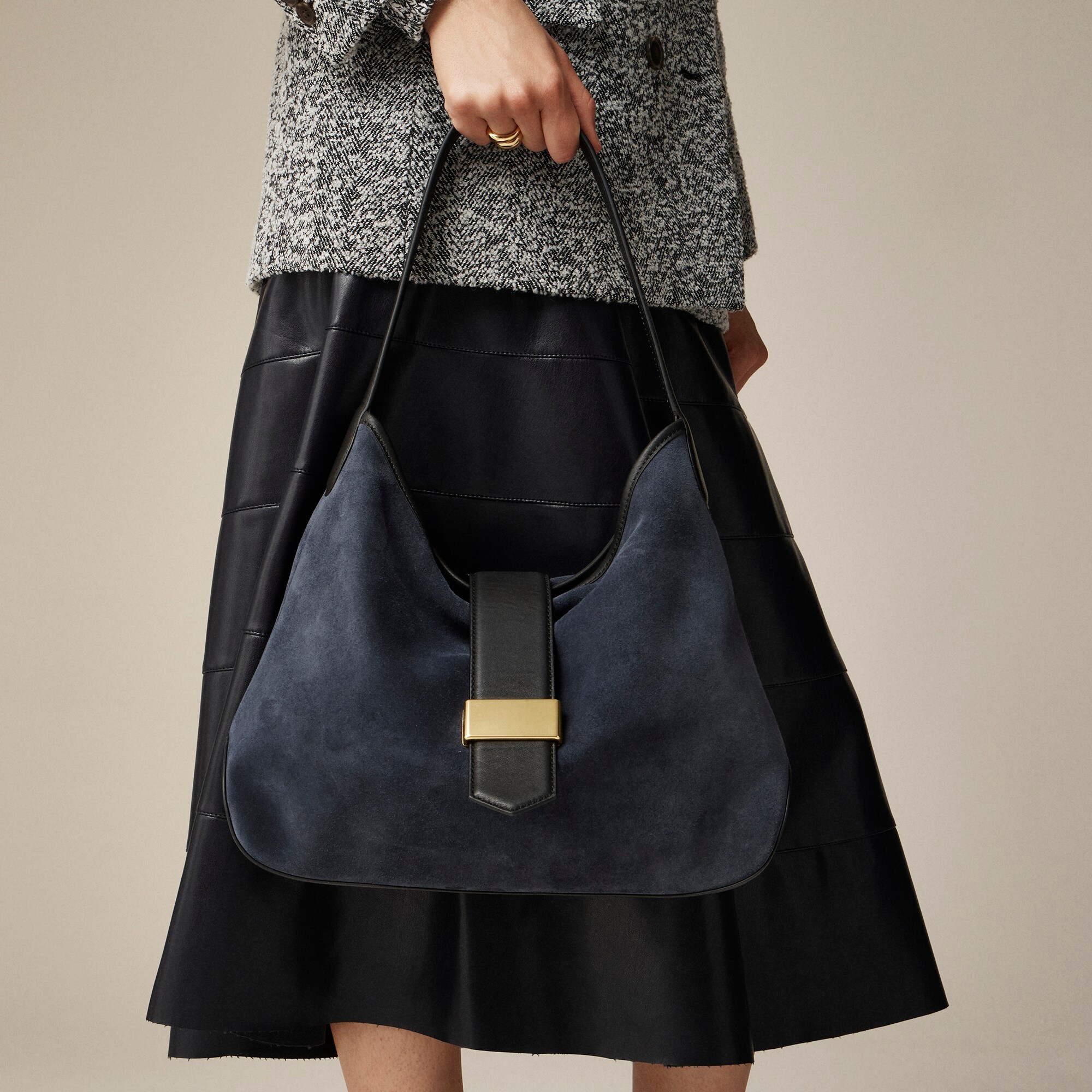 J.Crew Berkeley Suede And Leather Shoulder Bag For Women