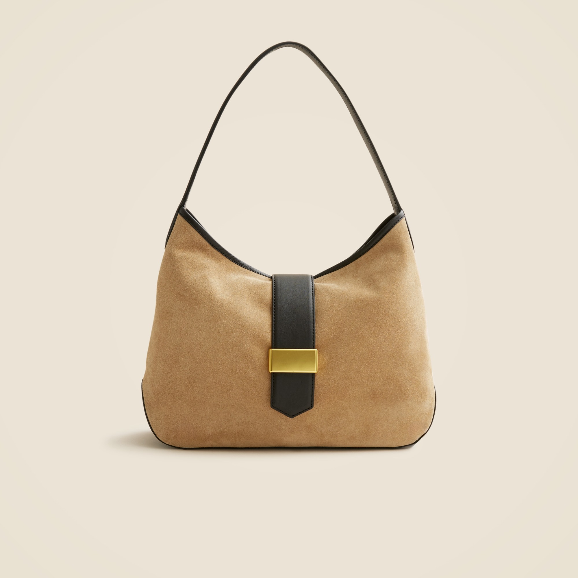 womens Berkeley suede and leather shoulder bag