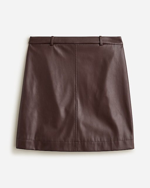 womens Trouser mini skirt in faux leather