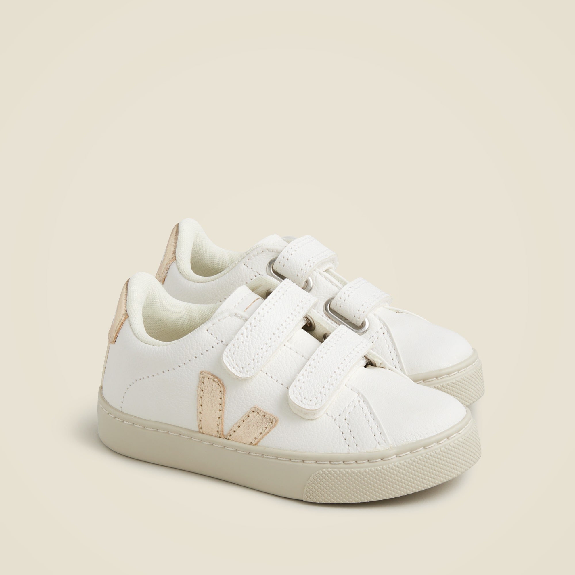  Kids' Veja&trade; Esplar metallic leather sneakers in smaller sizes