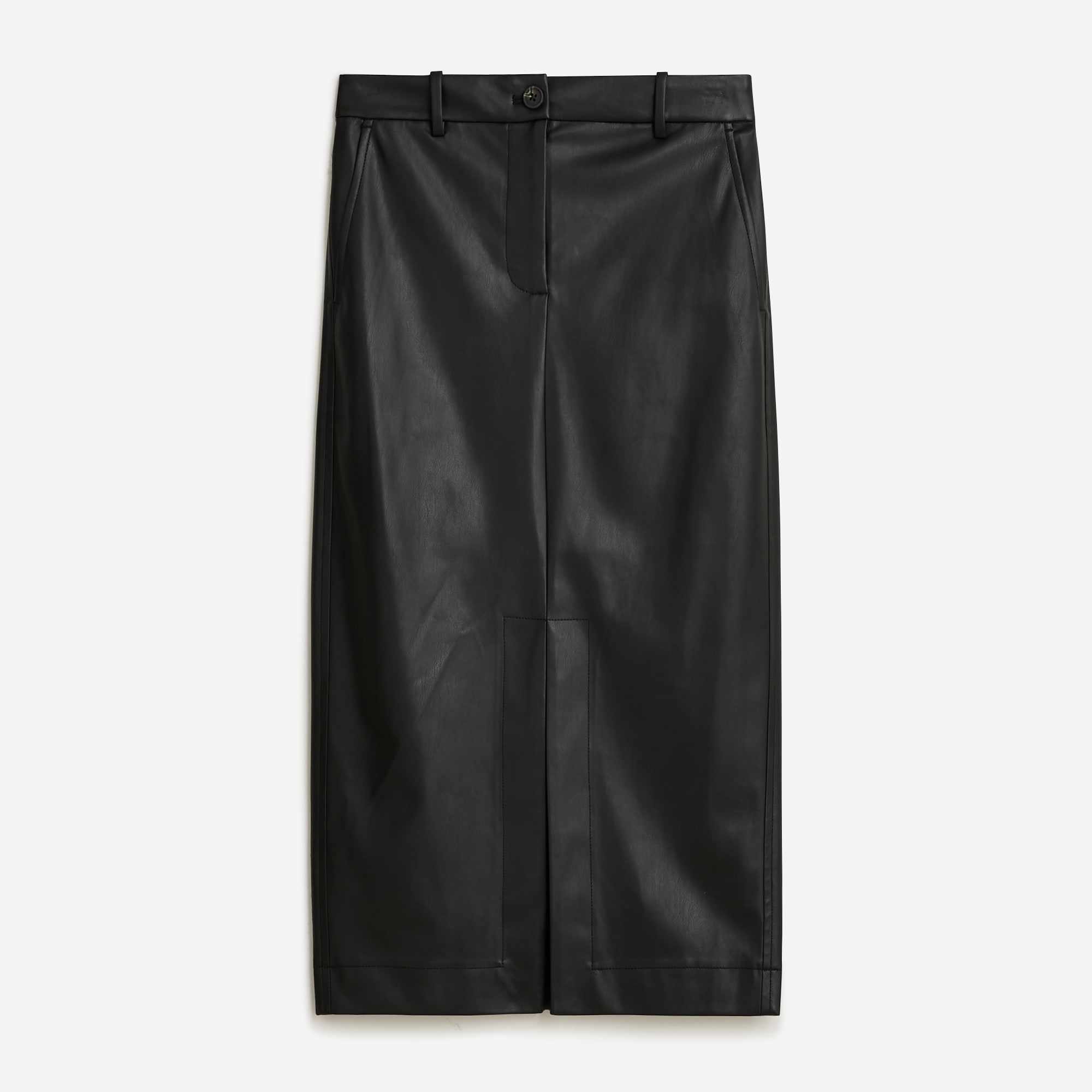  Faux-leather pencil skirt