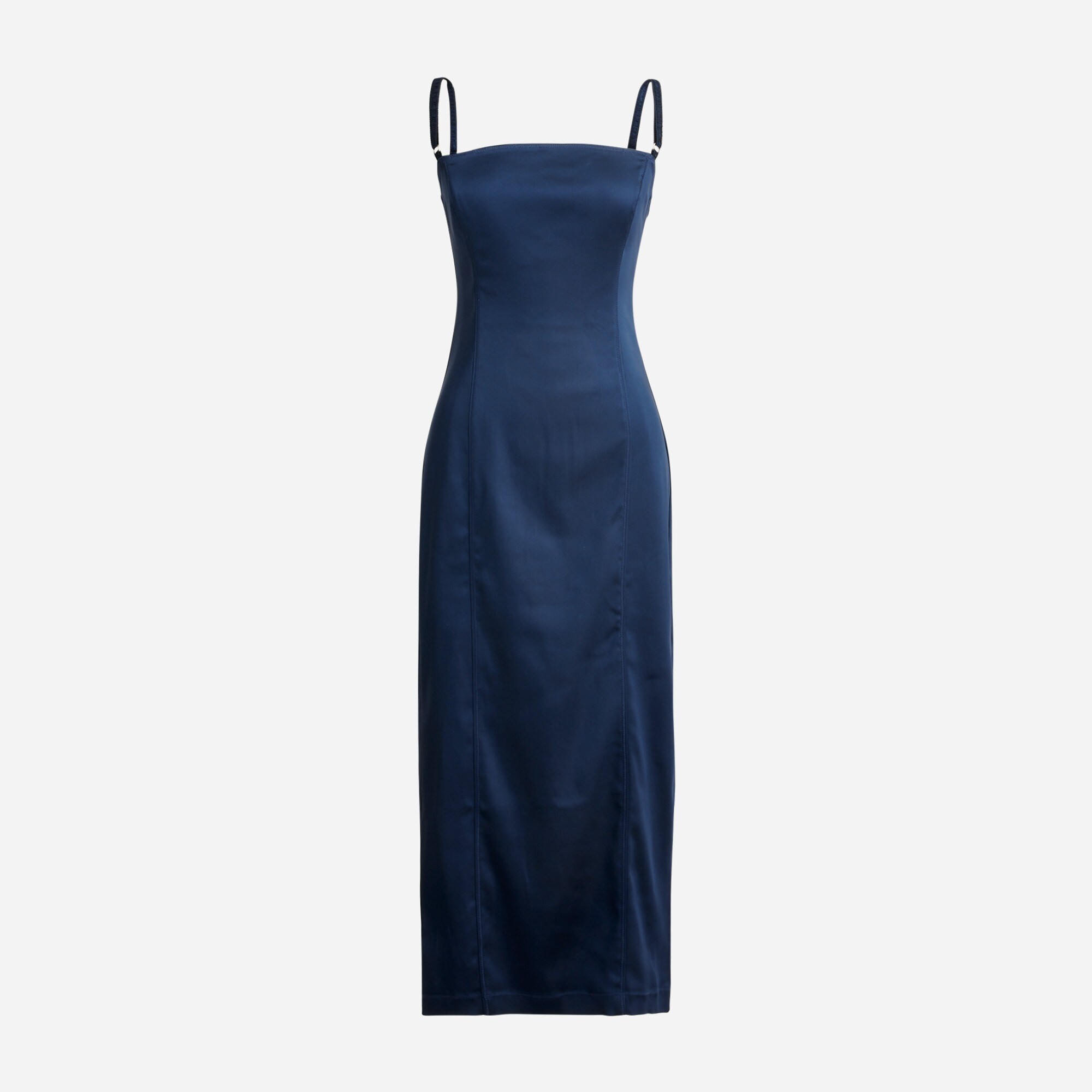 womens Collection fitted midi dress in stretch satin